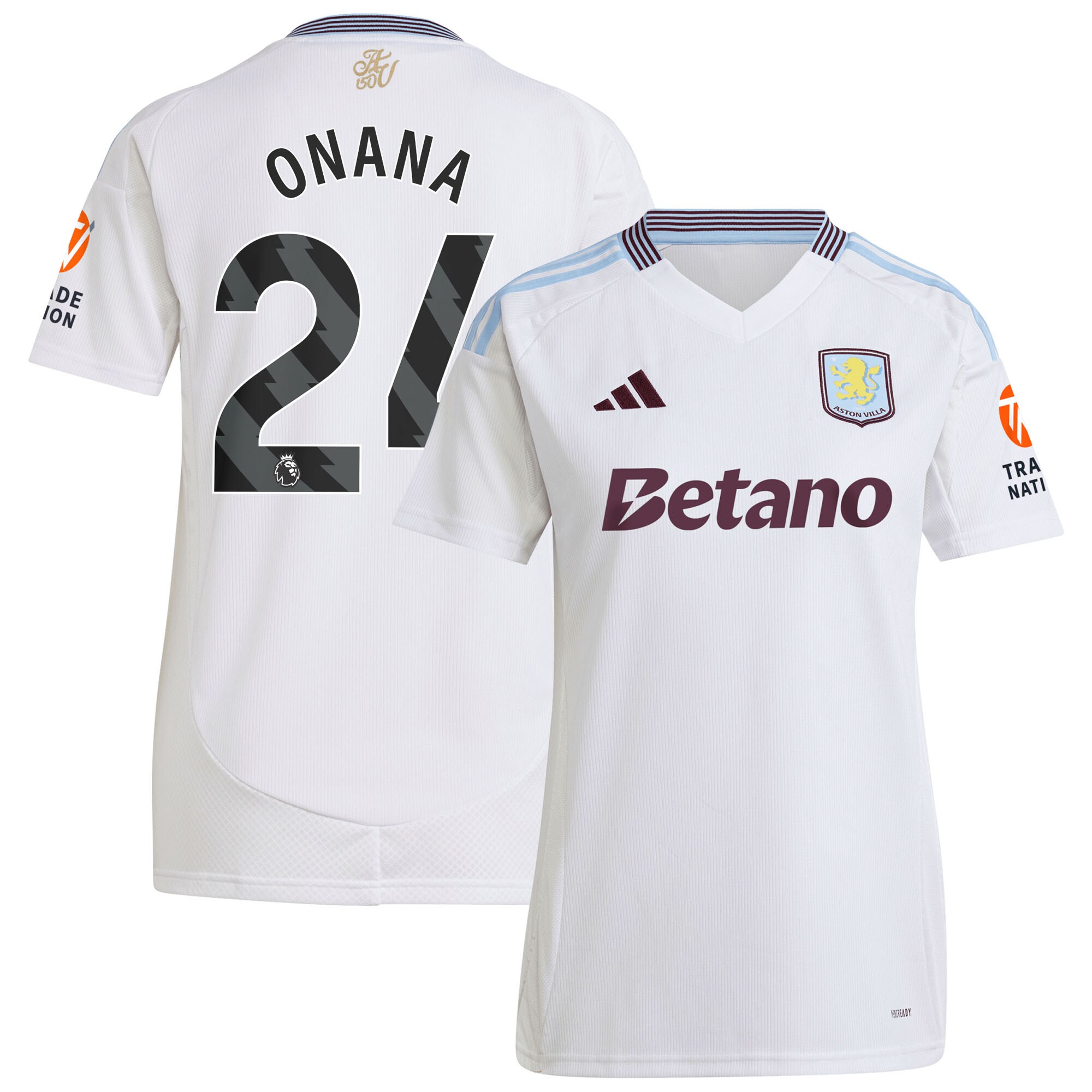 aston villa adidas away shirt 2024-25 – womens with onana 24 printing Collection - Official Aston Villa Kits