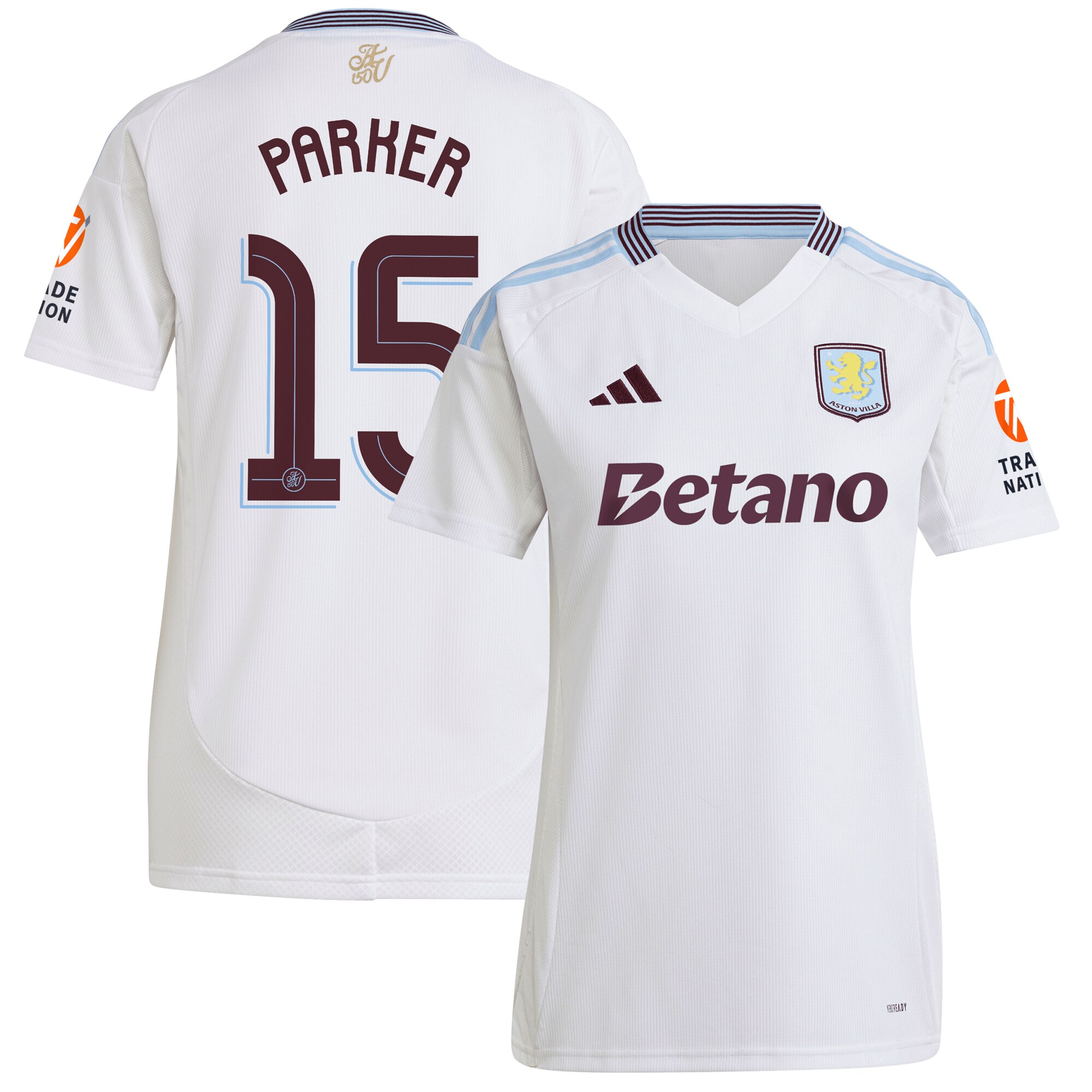aston villa adidas away shirt 2024-25 – womens with parker 15 cup printing Collection - Official Aston Villa Kits
