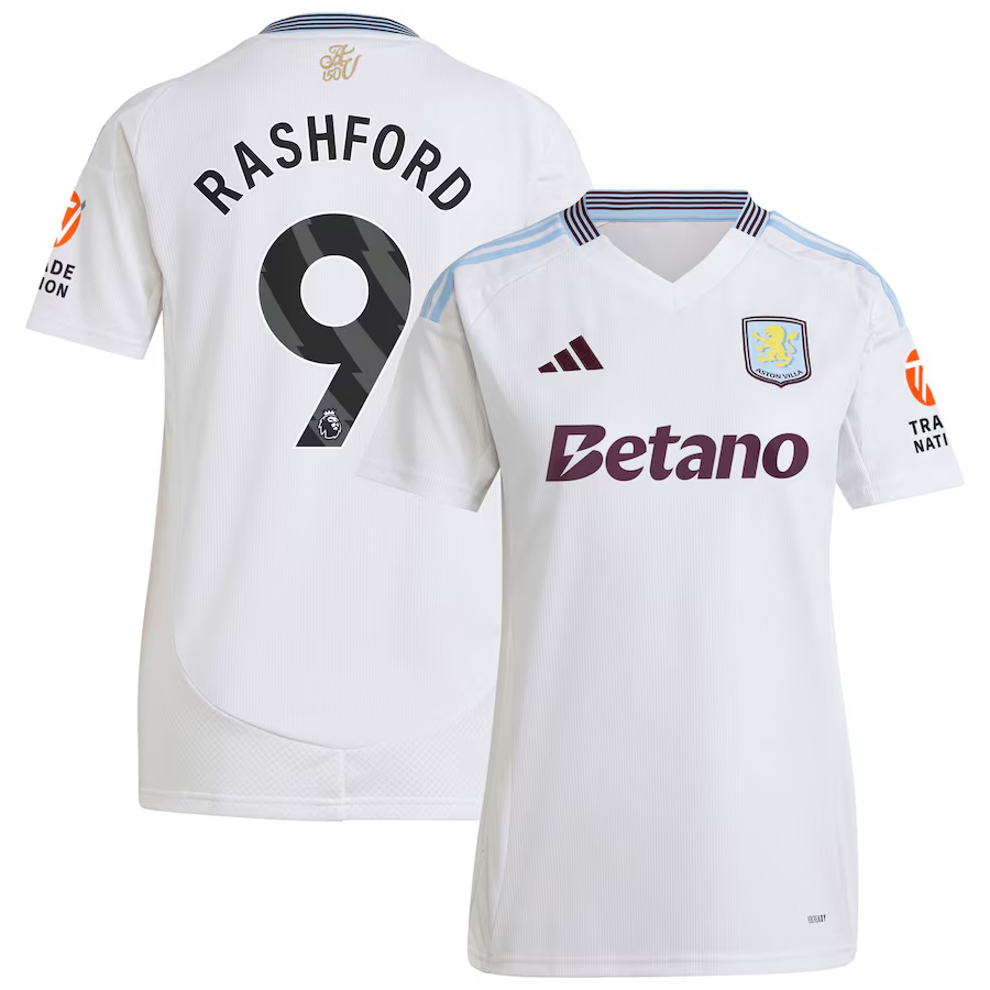 aston villa adidas away shirt 2024-25 – womens with rashford 9 printing Collection - Official Aston Villa Kits