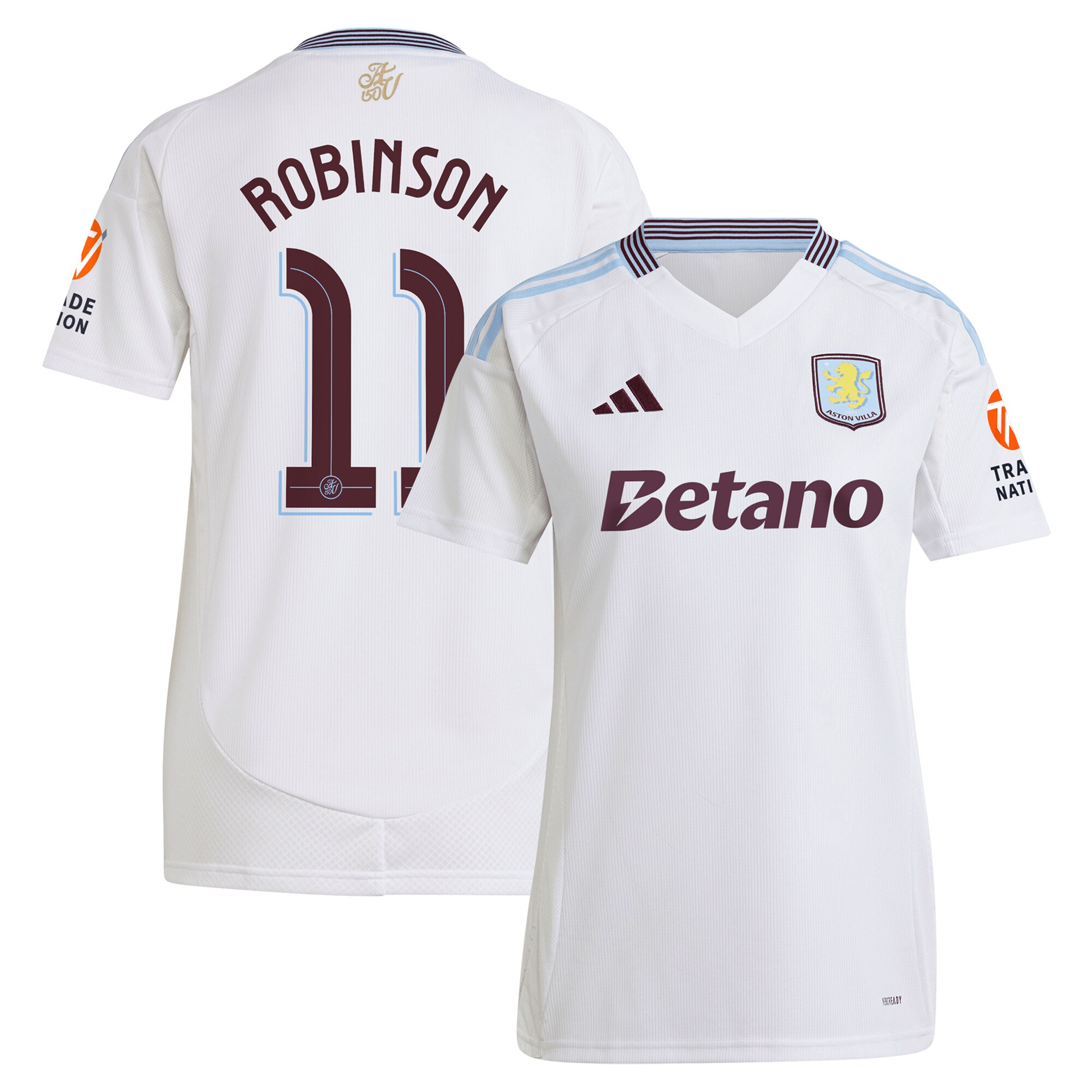 aston villa adidas away shirt 2024-25 – womens with robinson 11 cup printing Collection - Official Aston Villa Kits
