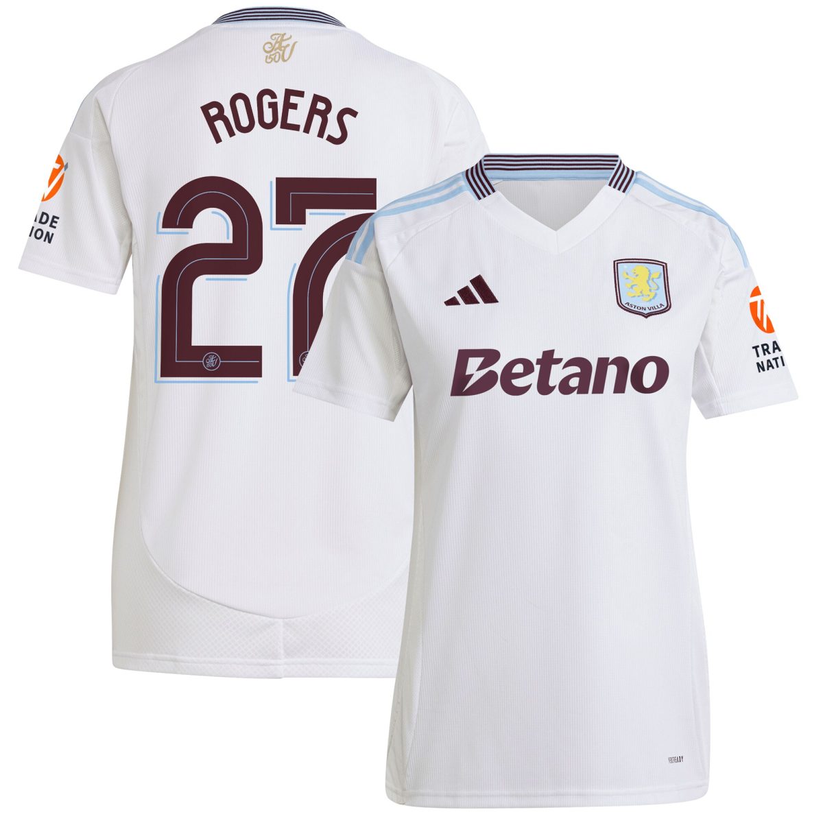 aston villa adidas away shirt 2024-25 – womens with rogers 27 cup printing Collection - Official Aston Villa Kits