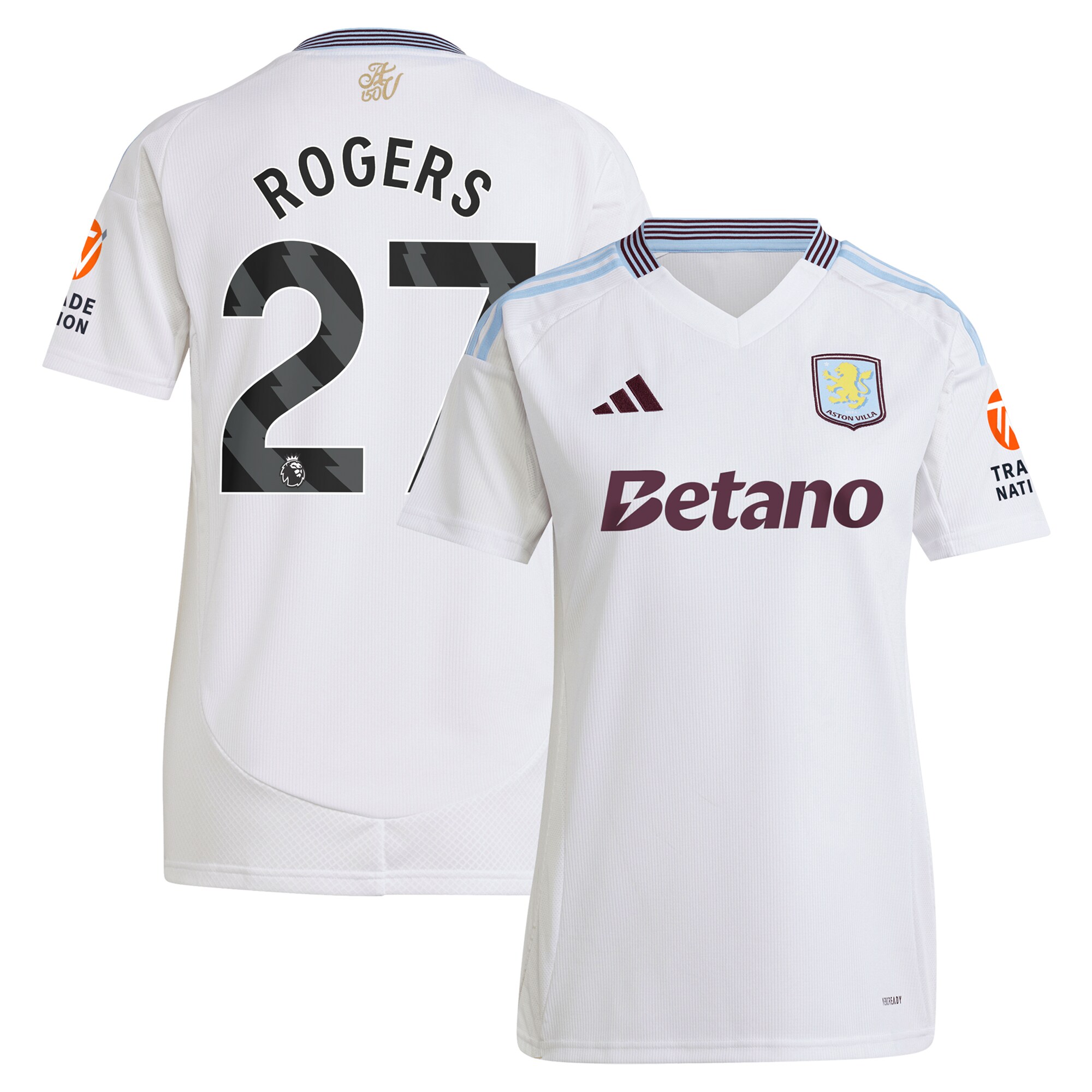 aston villa adidas away shirt 2024-25 – womens with rogers 27 printing Collection - Official Aston Villa Kits