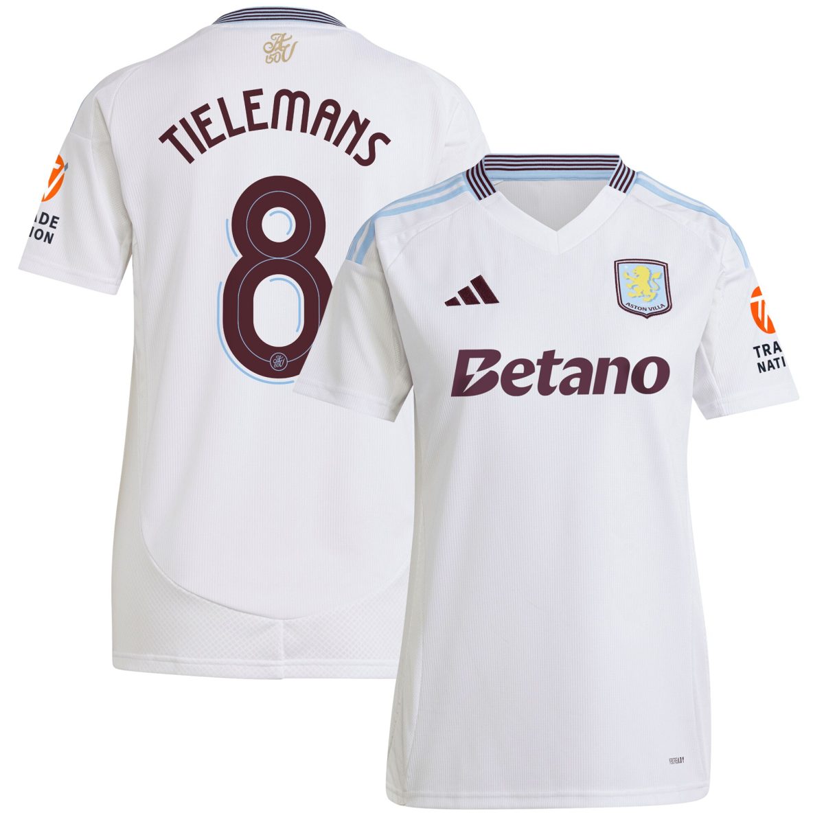aston villa adidas away shirt 2024-25 – womens with tielemans 8 cup printing Collection - Official Aston Villa Kits