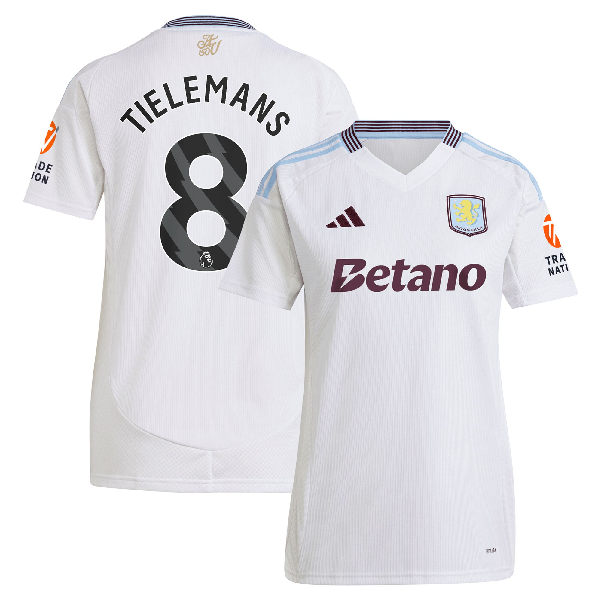 aston villa adidas away shirt 2024-25 – womens with tielemans 8 printing Collection - Official Aston Villa Kits