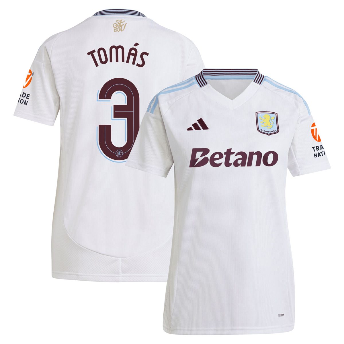 aston villa adidas away shirt 2024-25 – womens with tomás 3 cup printing Collection - Official Aston Villa Kits
