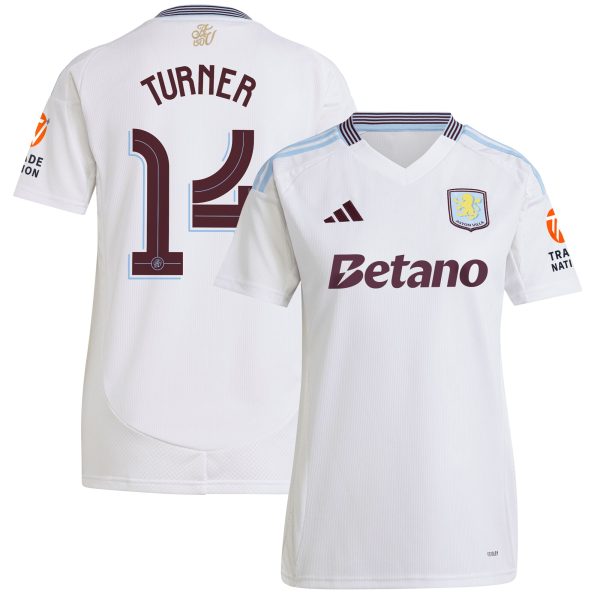 aston villa adidas away shirt 2024-25 – womens with turner 14 cup printing Collection - Official Aston Villa Kits