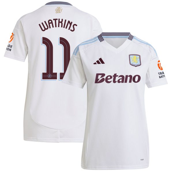 aston villa adidas away shirt 2024-25 – womens with watkins 11 cup printing Collection - Official Aston Villa Kits
