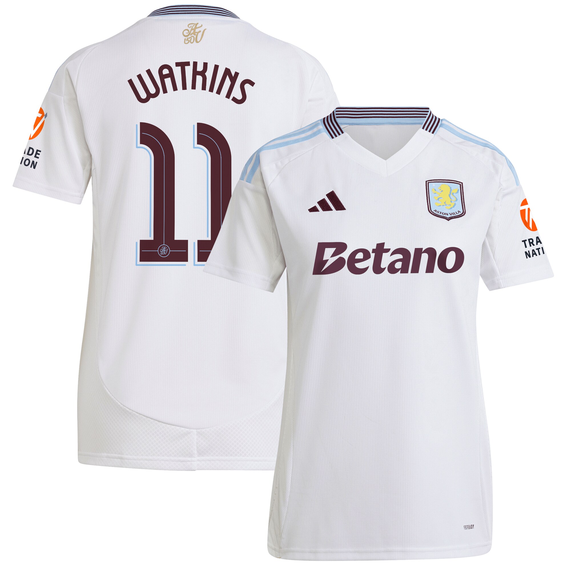 aston villa adidas away shirt 2024-25 – womens with watkins 11 cup printing Collection - Official Aston Villa Kits