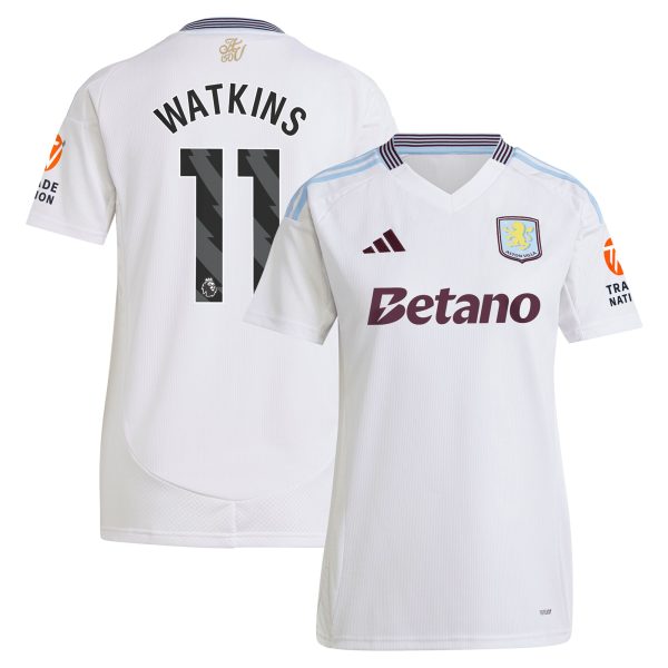 aston villa adidas away shirt 2024-25 – womens with watkins 11 printing Collection - Official Aston Villa Kits