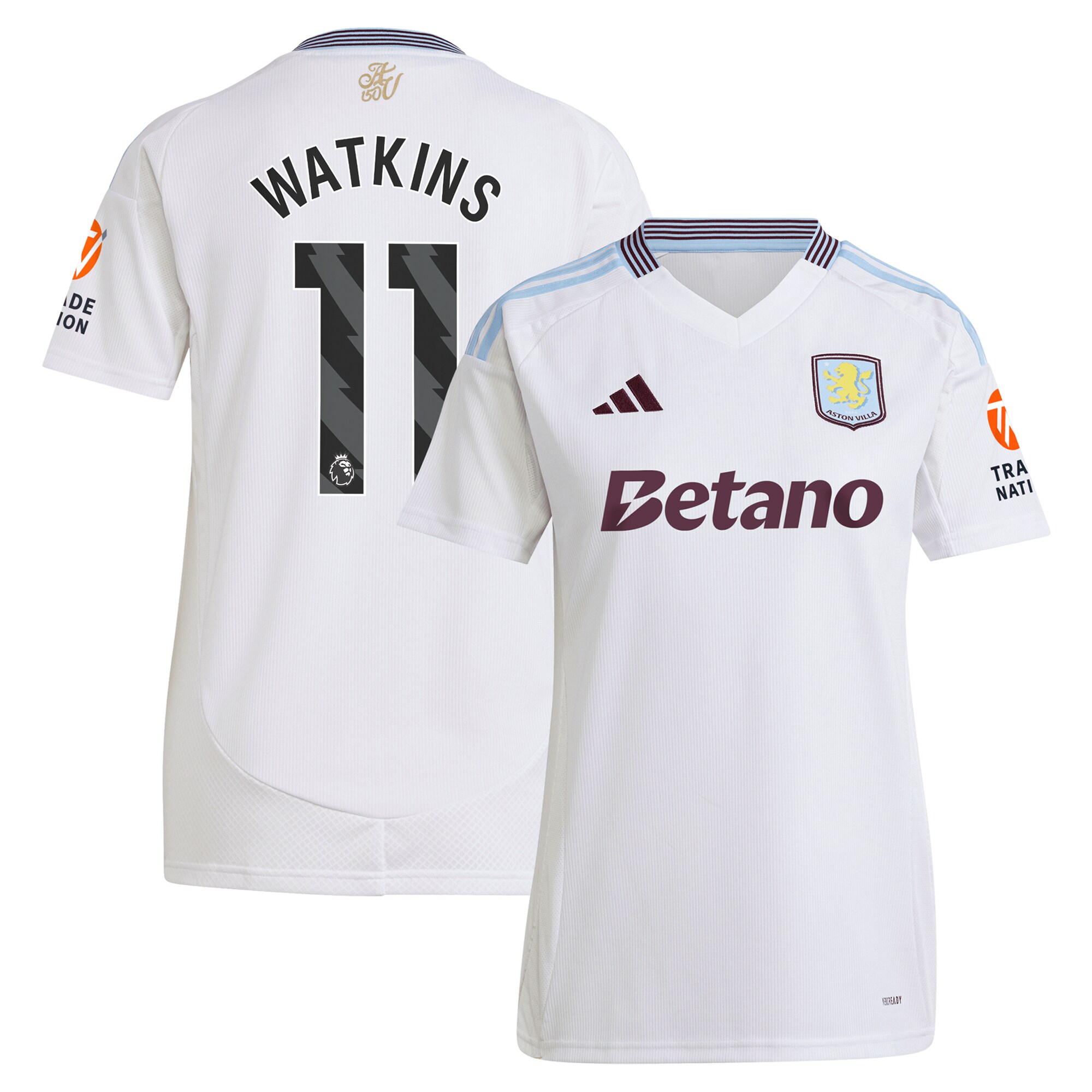 aston villa adidas away shirt 2024-25 – womens with watkins 11 printing Collection - Official Aston Villa Kits