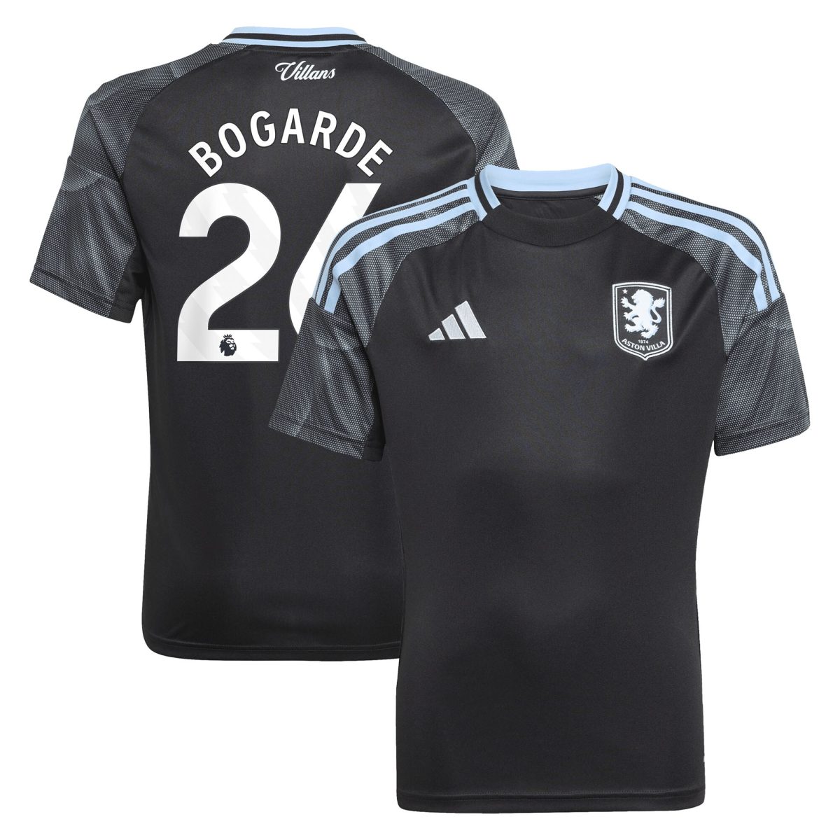 aston villa adidas away shirt 2025-26 – kids with bogarde 26 printing Collection - Official Aston Villa Kits