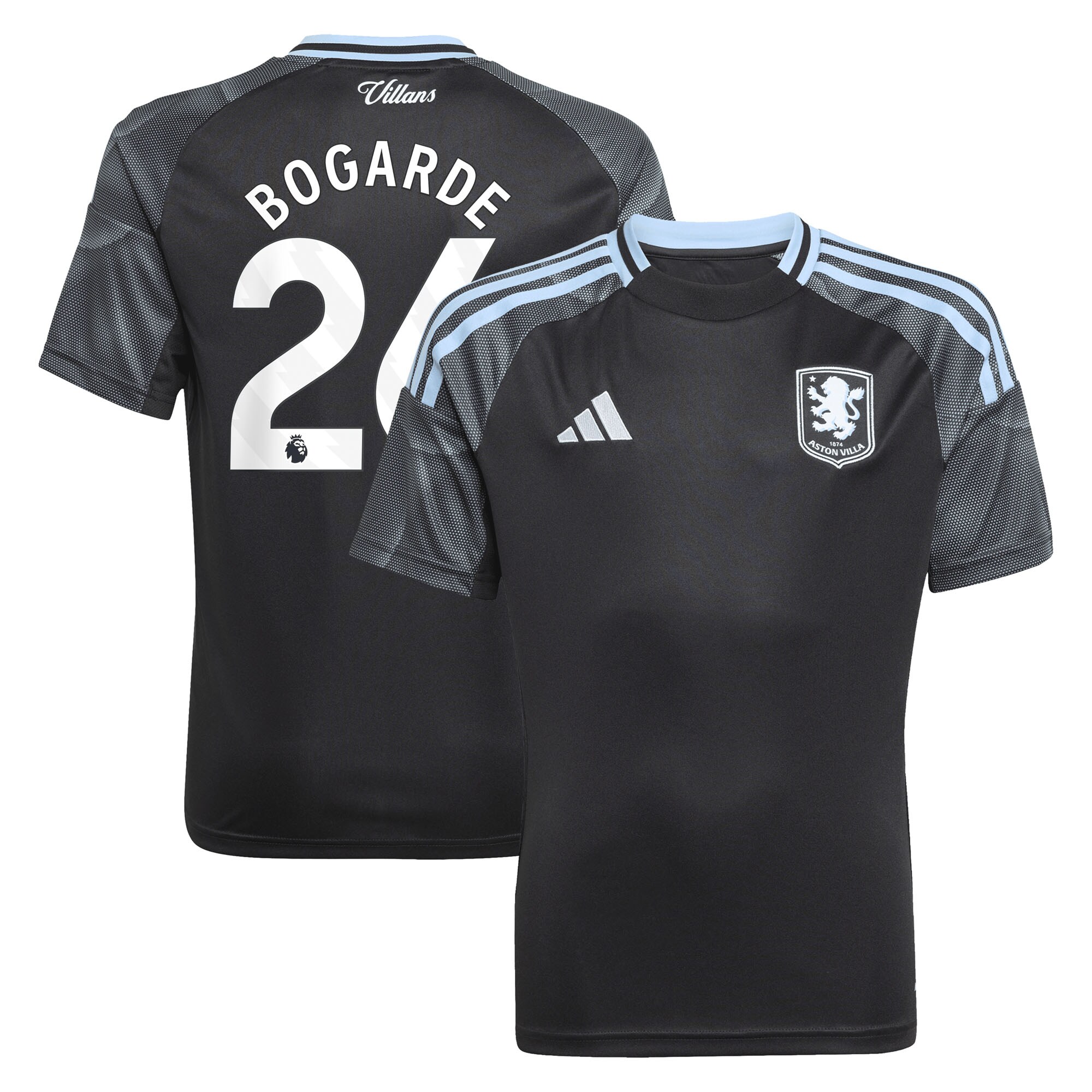 aston villa adidas away shirt 2025-26 – kids with bogarde 26 printing Collection - Official Aston Villa Kits