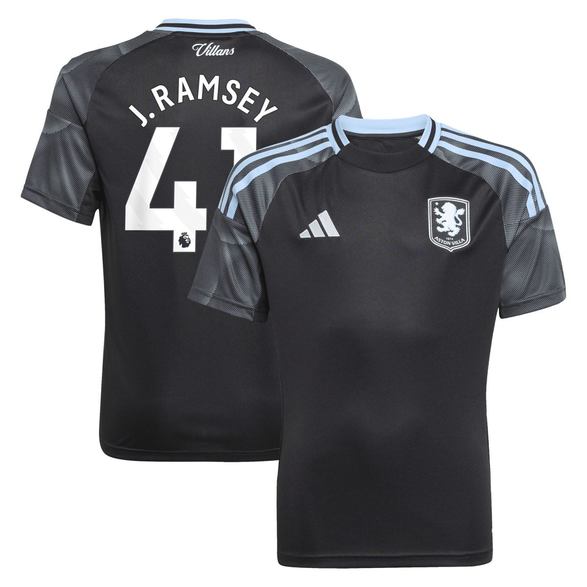 aston villa adidas away shirt 2025-26 – kids with j. ramsey 41 printing Collection - Official Aston Villa Kits