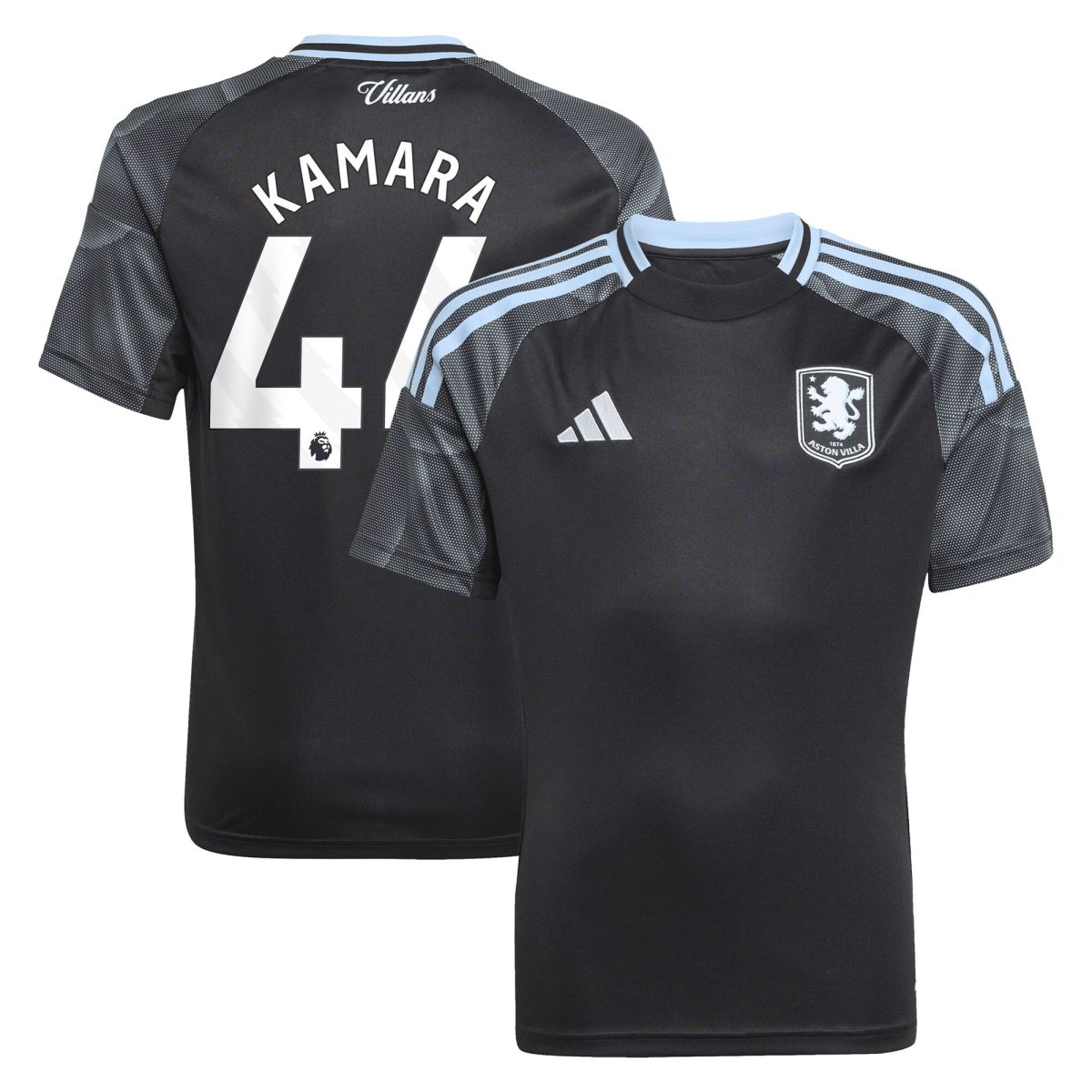 aston villa adidas away shirt 2025-26 – kids with kamara 44 printing Collection - Official Aston Villa Kits