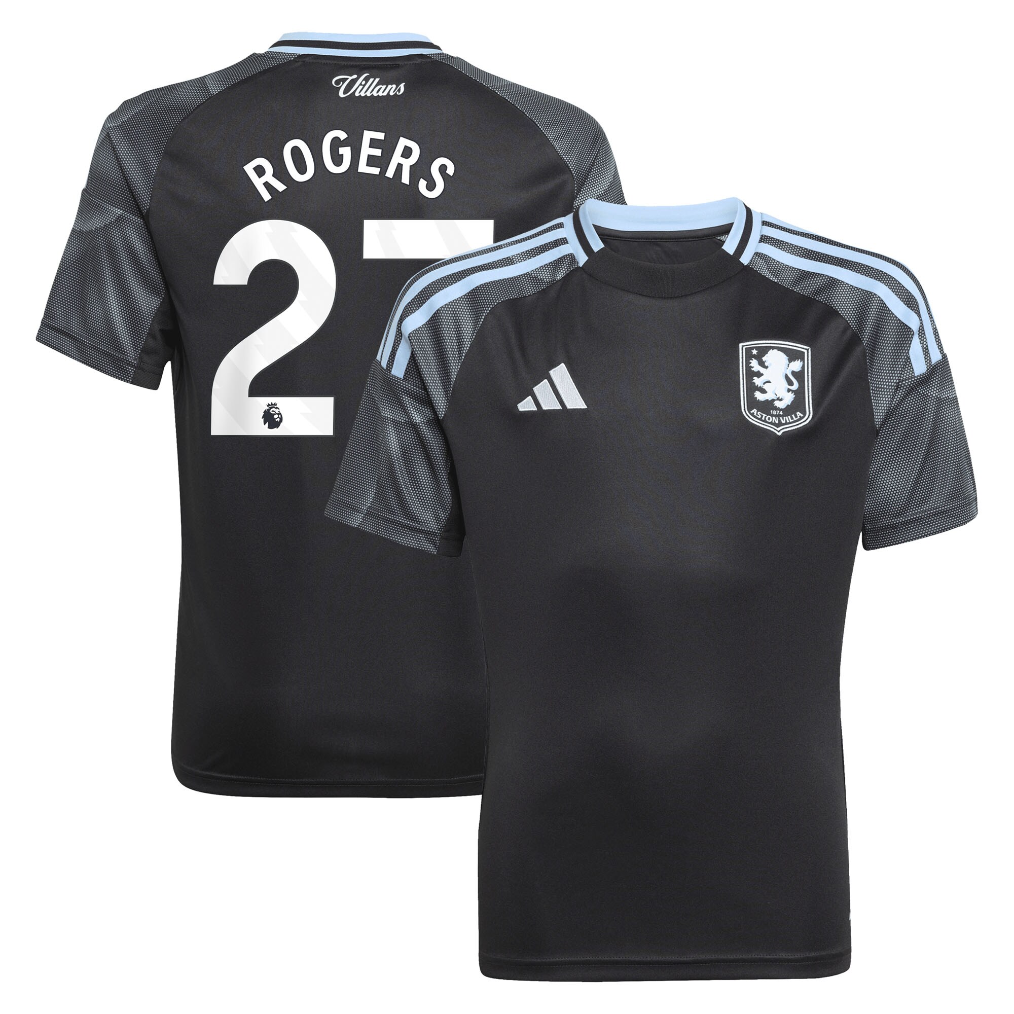 aston villa adidas away shirt 2025-26 – kids with rogers 27 printing Collection - Official Aston Villa Kits