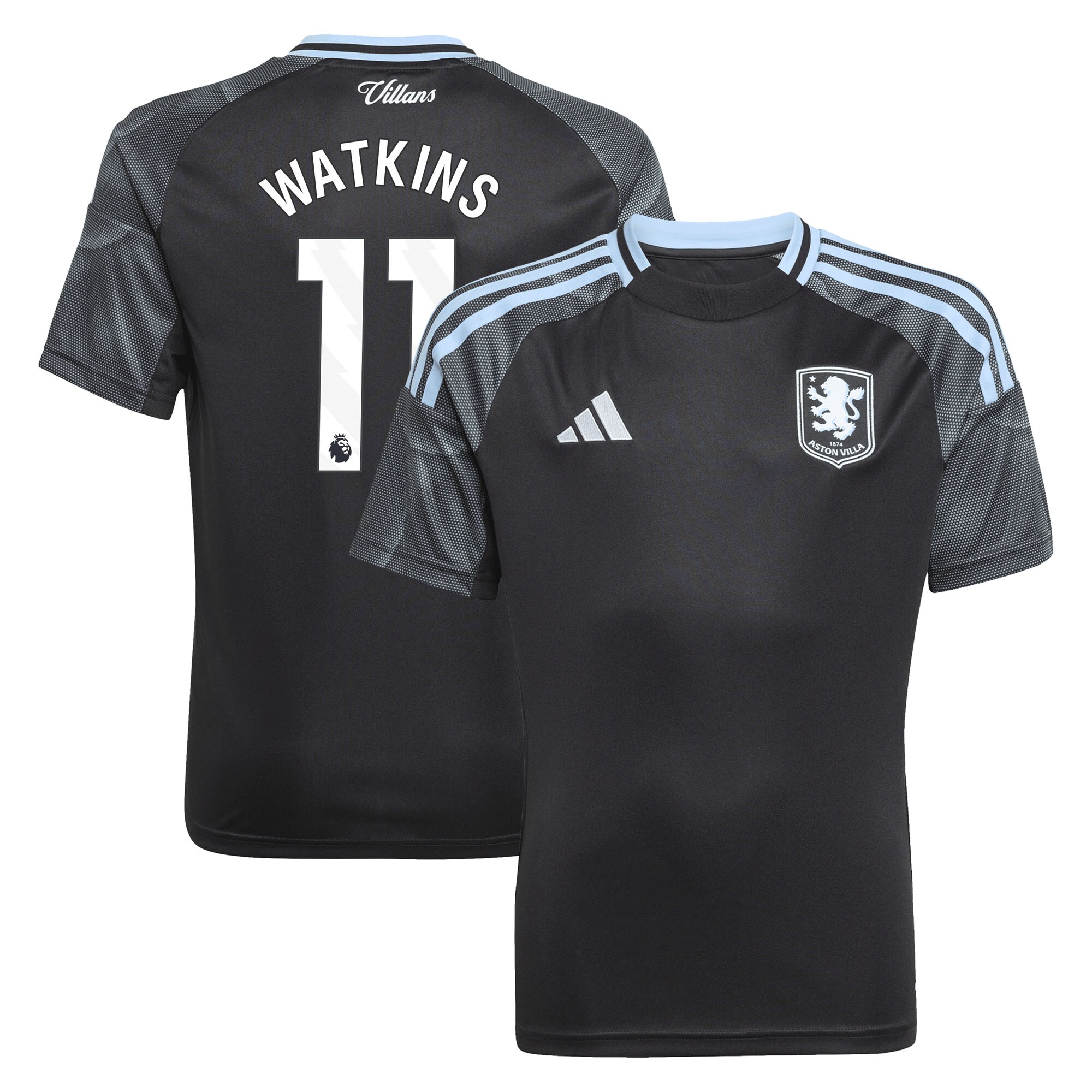 aston villa adidas away shirt 2025-26 – kids with watkins 11 printing Collection - Official Aston Villa Kits
