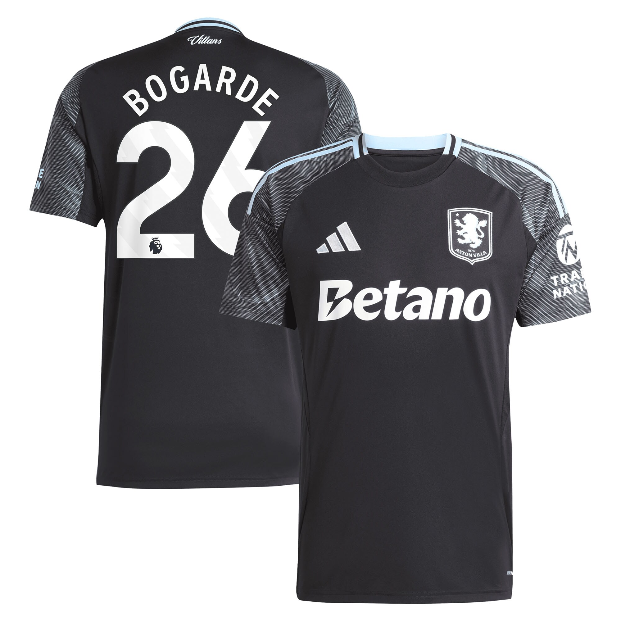 aston villa adidas away shirt 2025-26 with bogarde 26 printing Collection - Official Aston Villa Kits