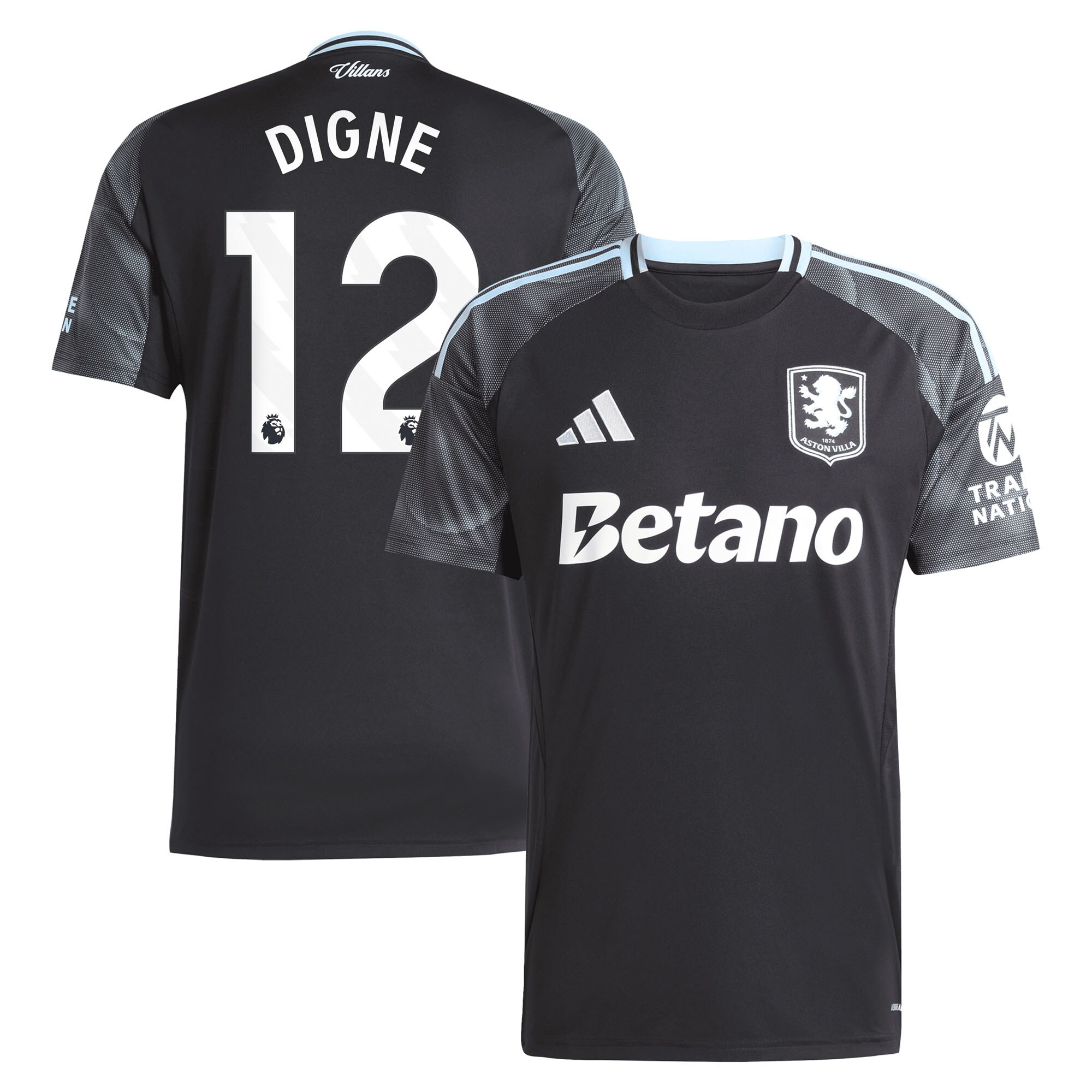 aston villa adidas away shirt 2025-26 with digne 12 printing Collection - Official Aston Villa Kits
