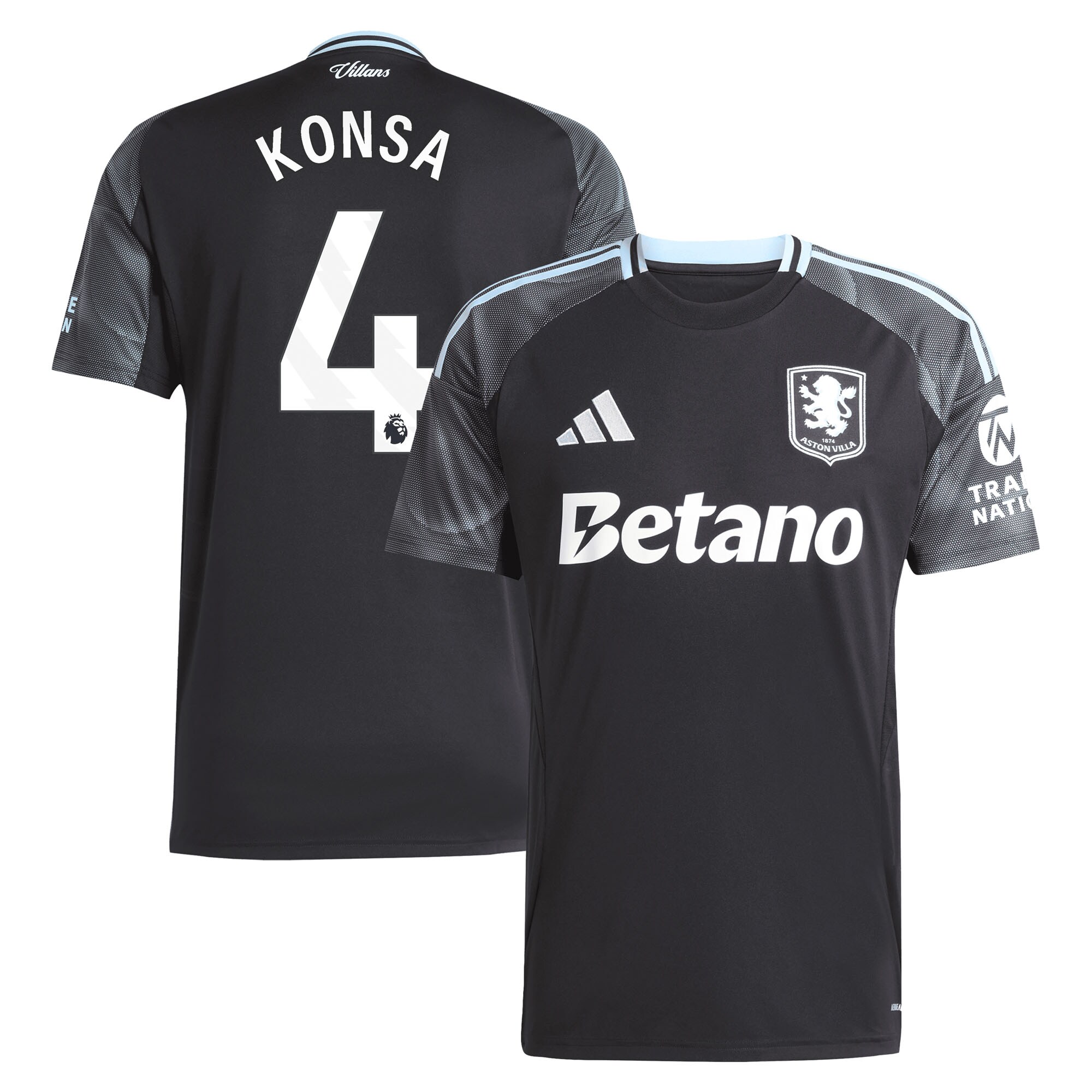 aston villa adidas away shirt 2025-26 with konsa 4 printing Collection - Official Aston Villa Kits