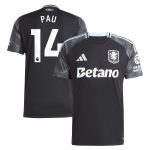 aston villa adidas away shirt 2025-26 with pau 14 printing Collection - Official Aston Villa Kits