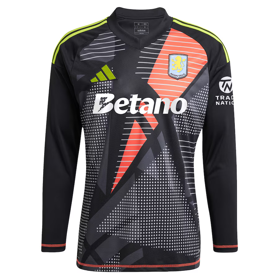 aston villa adidas goalkeeper shirt 2024-25 – long sleeve – 201964001 with custom printing Collection - Official Aston Villa Kits