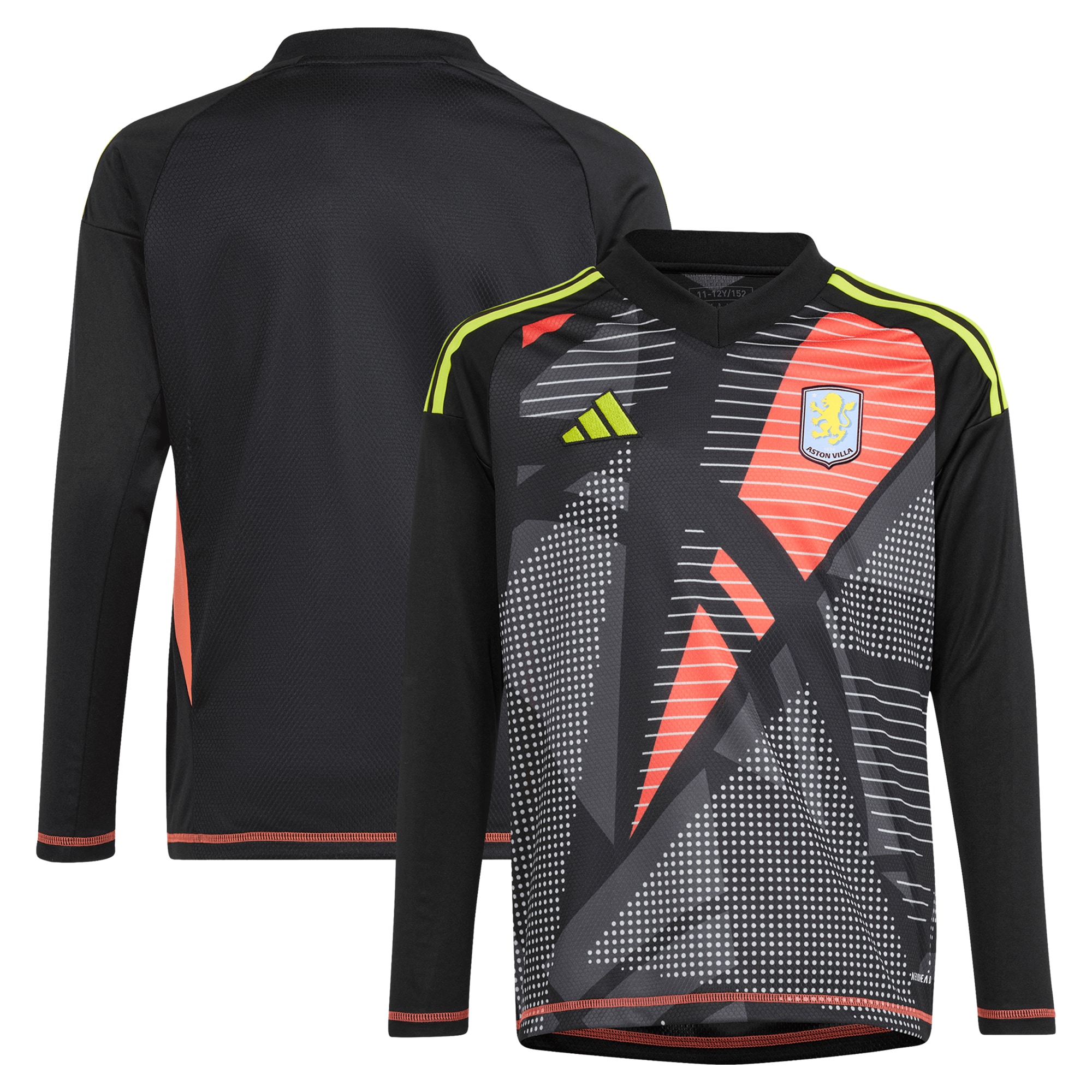 aston villa adidas goalkeeper shirt 2024-25 – long sleeve – kids – 201964003 with custom printing Collection - Official Aston Villa Kits
