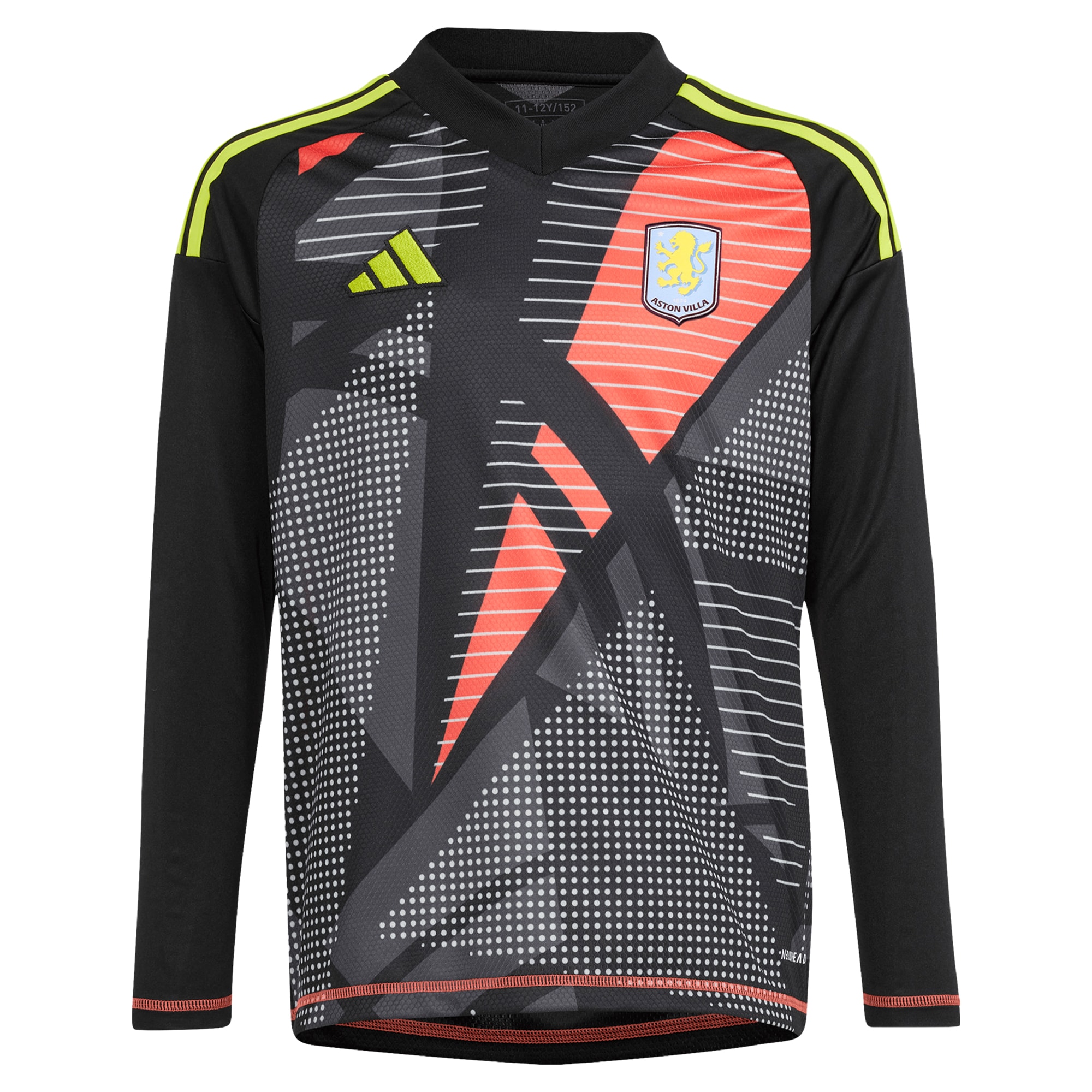 aston villa adidas goalkeeper shirt 2024-25 – long sleeve – kids – 201964003 with custom printing Collection - Official Aston Villa Kits