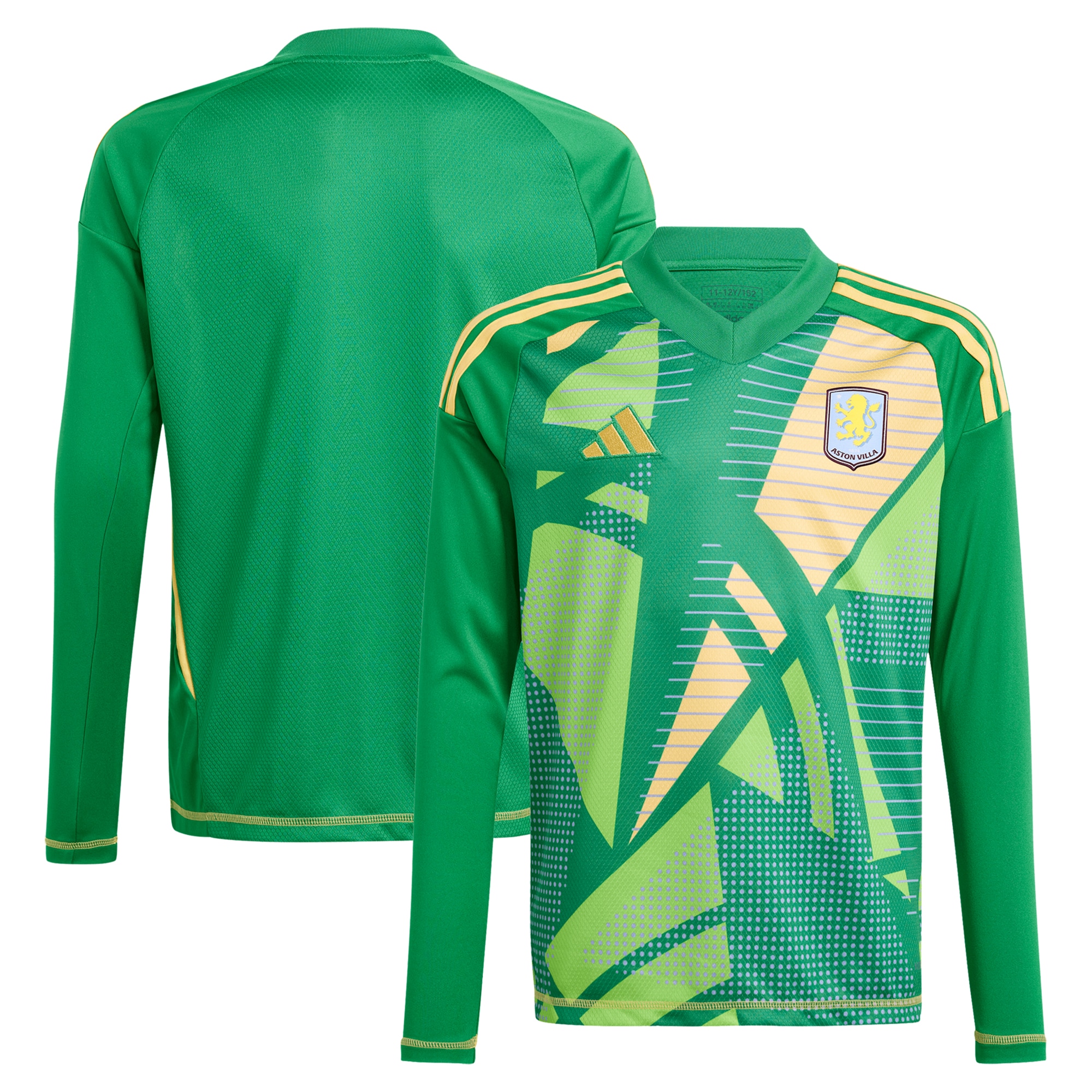 aston villa adidas goalkeeper shirt 2024-25 – long sleeve – kids – 201964011 with custom printing Collection - Official Aston Villa Kits