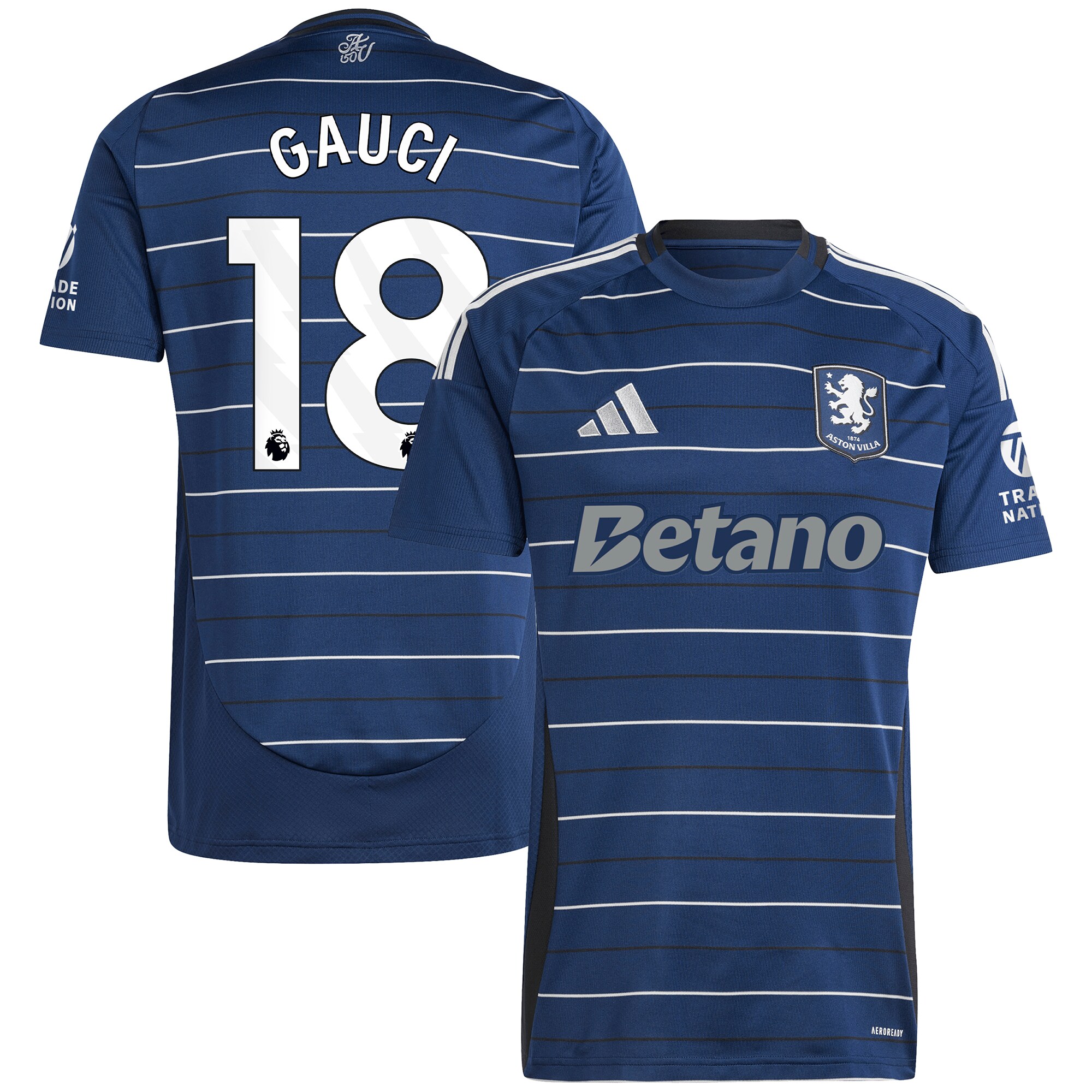 aston villa adidas goalkeeper shirt 2024-25 – long sleeve with gauci 18 printing – 202030972 Collection - Official Aston Villa Kits