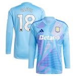 aston villa adidas goalkeeper shirt 2024-25 – long sleeve with gauci 18 printing – 202030982 Collection - Official Aston Villa Kits