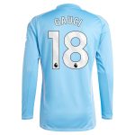 aston villa adidas goalkeeper shirt 2024-25 – long sleeve with gauci 18 printing – 202030982 Collection - Official Aston Villa Kits