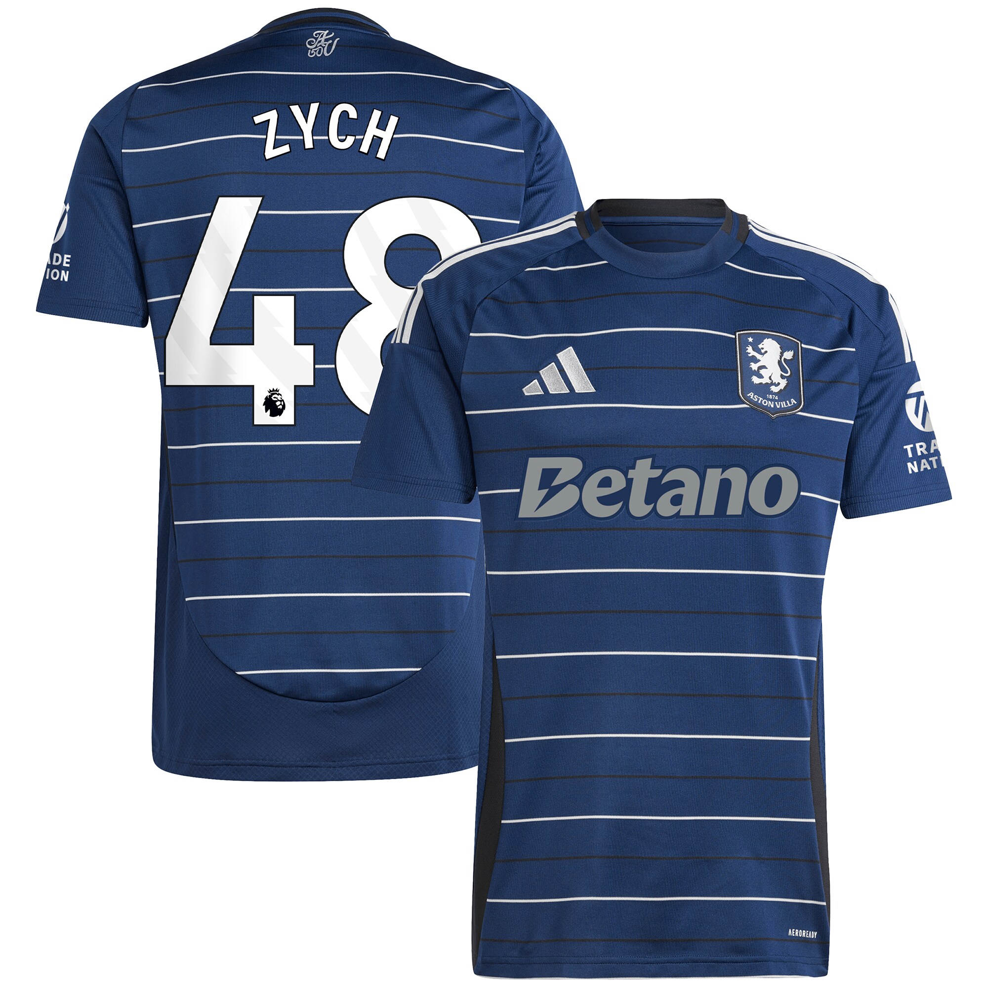 aston villa adidas goalkeeper shirt 2024-25 – long sleeve with zych 48 printing – 202153093 Collection - Official Aston Villa Kits