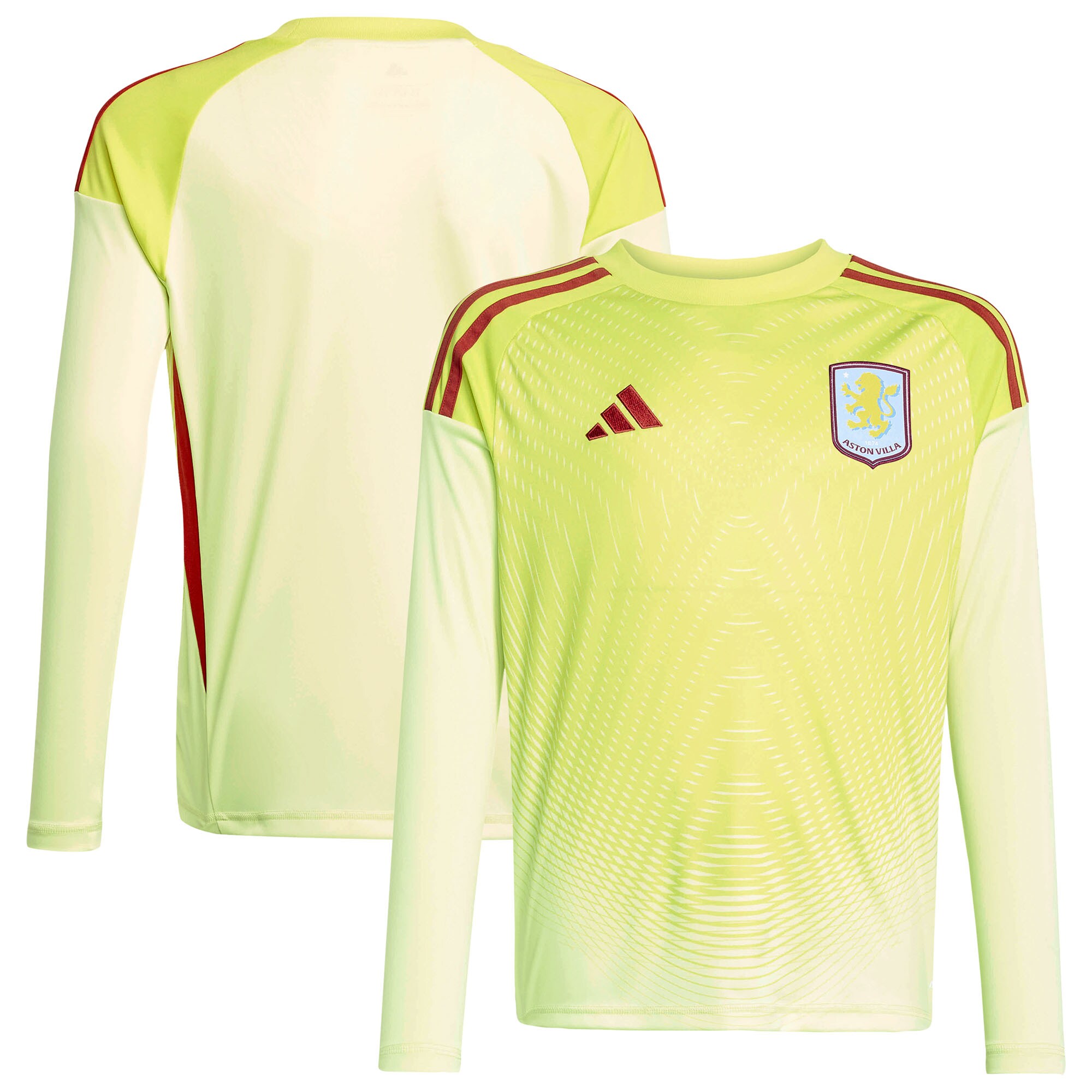 aston villa adidas goalkeeper shirt 2025-26 – long sleeve – kids with custom printing Collection - Official Aston Villa Kits