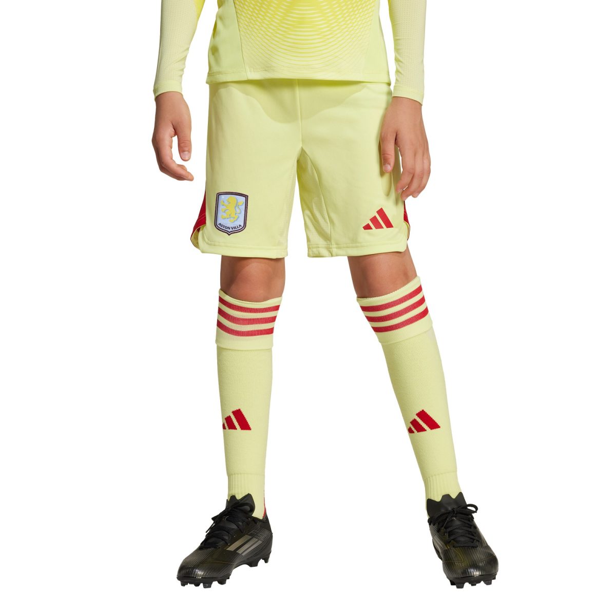 aston villa adidas goalkeeper shorts 2025-26 – kids with custom printing Collection - Official Aston Villa Kits