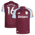 aston villa adidas home authentic shirt 2024-25 with a.garcía 16 printing Collection - Official Aston Villa Kits