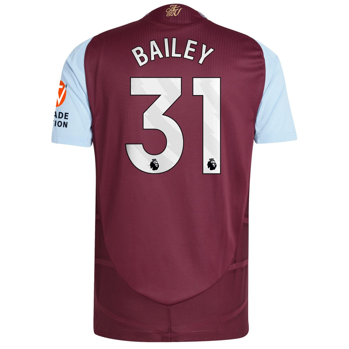 aston villa adidas home authentic shirt 2024-25 with bailey 31 printing Collection - Official Aston Villa Kits