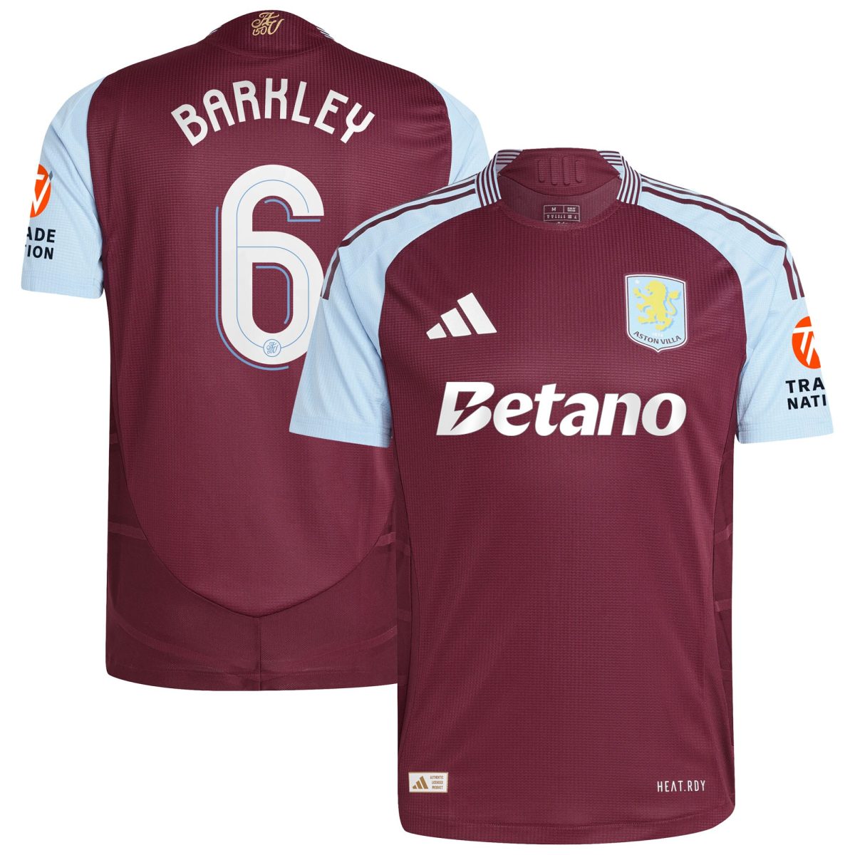 aston villa adidas home authentic shirt 2024-25 with barkley 6 cup printing Collection - Official Aston Villa Kits