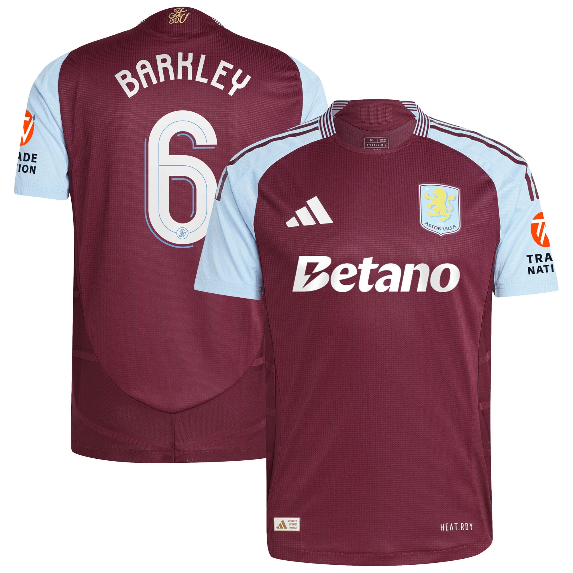 aston villa adidas home authentic shirt 2024-25 with barkley 6 cup printing Collection - Official Aston Villa Kits