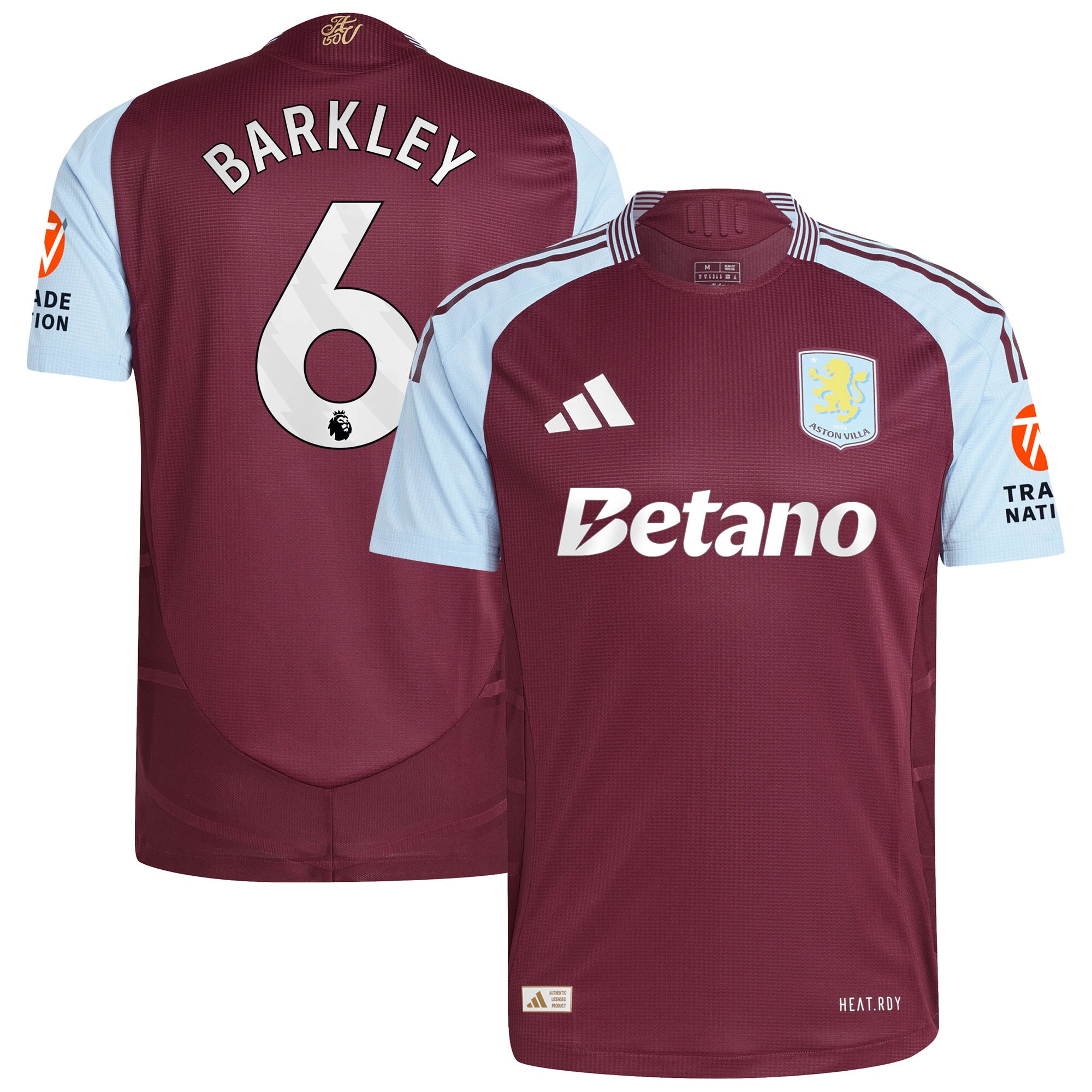aston villa adidas home authentic shirt 2024-25 with barkley 6 printing Collection - Official Aston Villa Kits