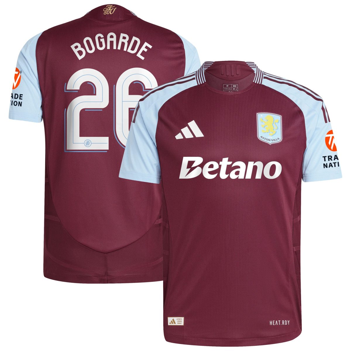 aston villa adidas home authentic shirt 2024-25 with bogarde 26 cup printing Collection - Official Aston Villa Kits