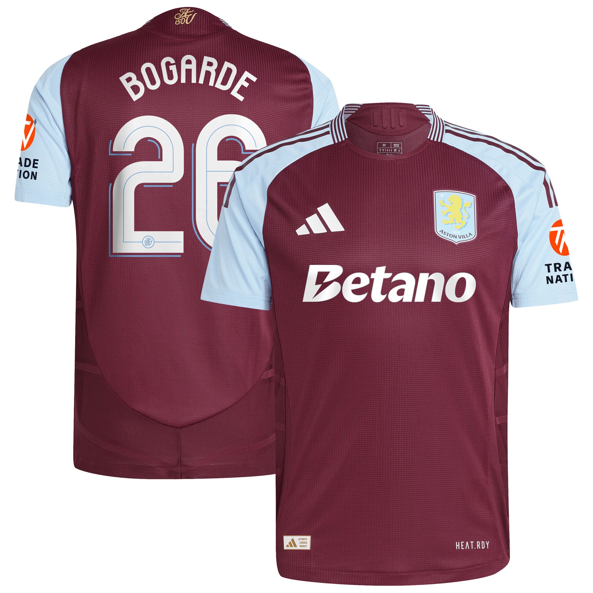 aston villa adidas home authentic shirt 2024-25 with bogarde 26 cup printing Collection - Official Aston Villa Kits