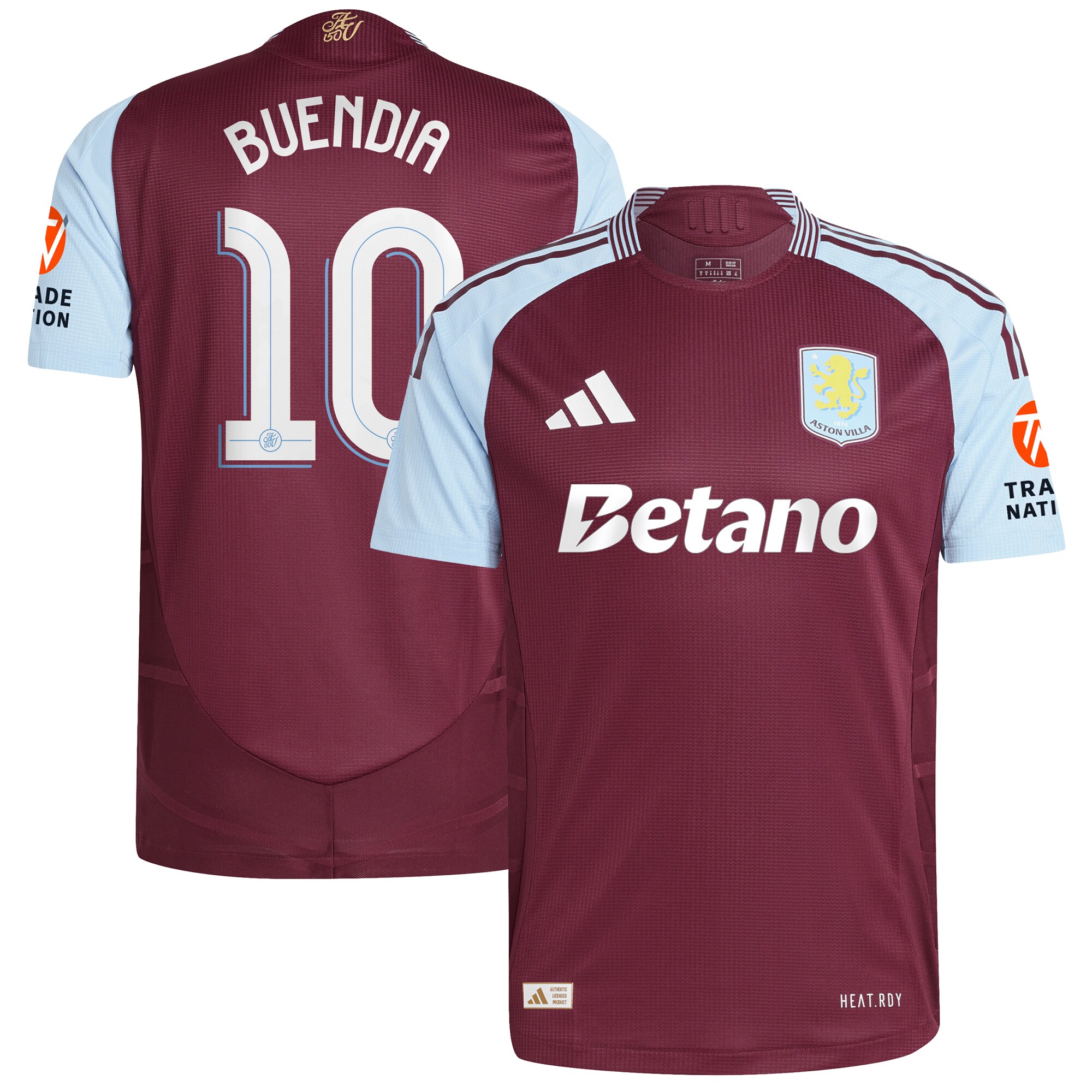 aston villa adidas home authentic shirt 2024-25 with buendia 10 cup printing Collection - Official Aston Villa Kits