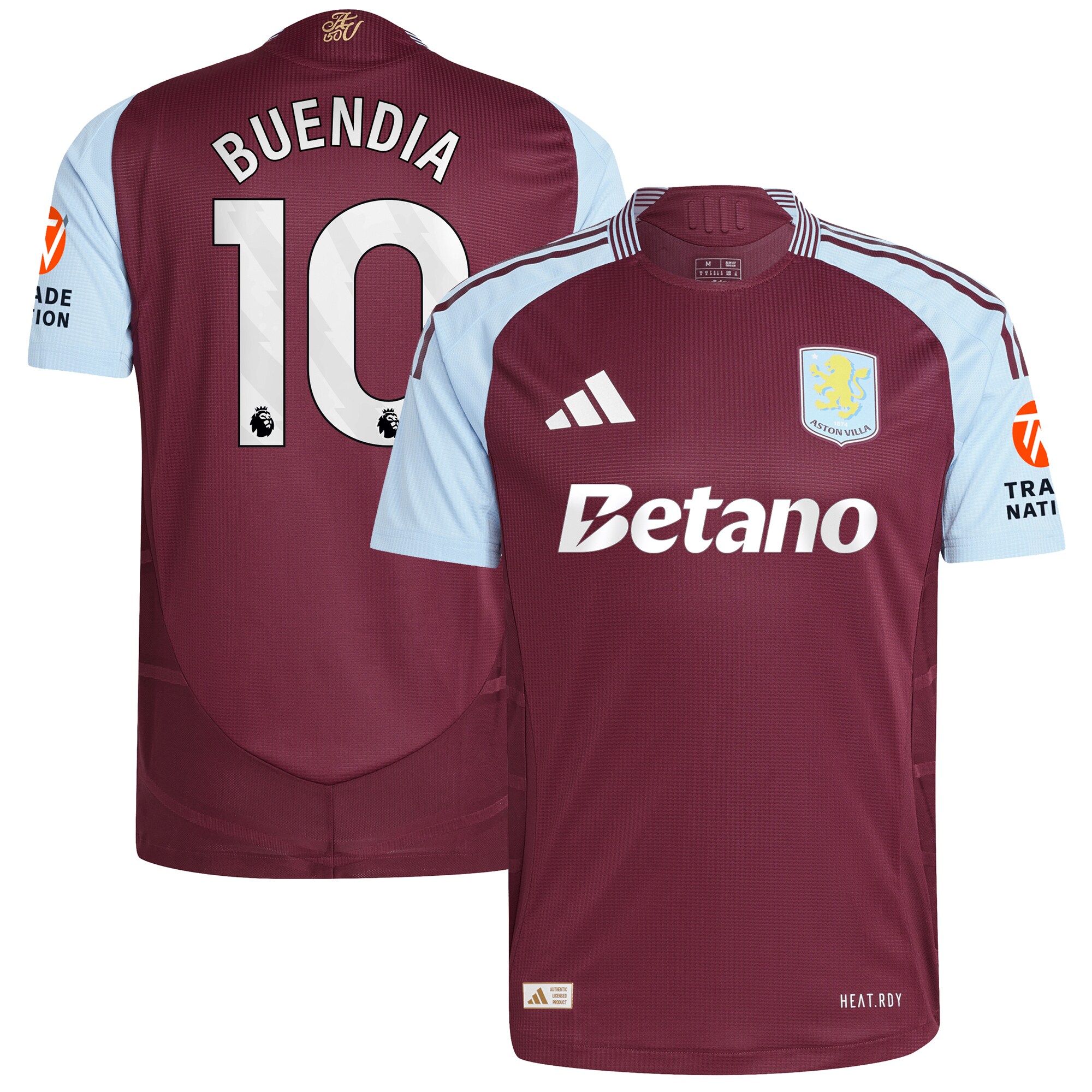 aston villa adidas home authentic shirt 2024-25 with buendia 10 printing Collection - Official Aston Villa Kits