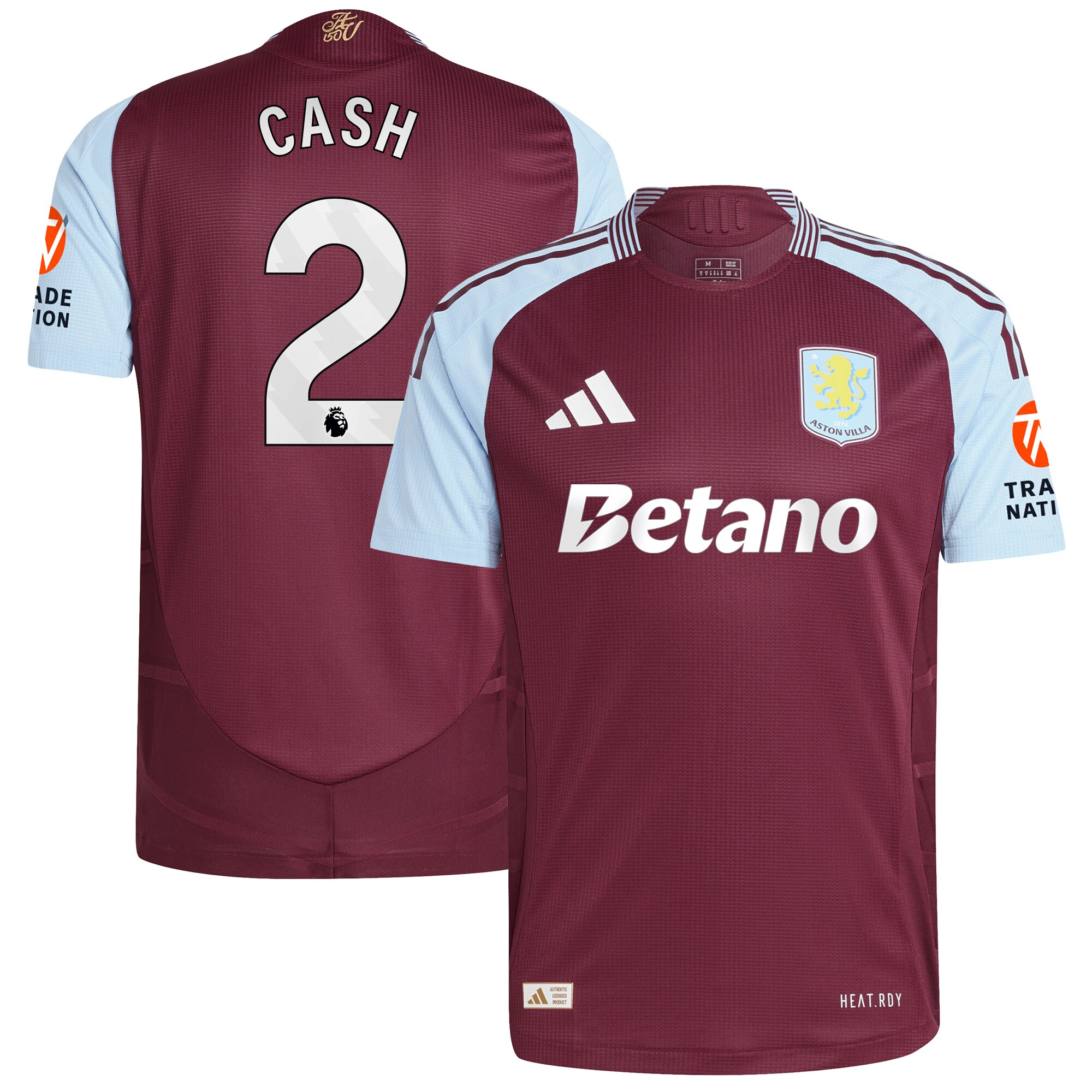aston villa adidas home authentic shirt 2024-25 with cash 2 printing Collection - Official Aston Villa Kits