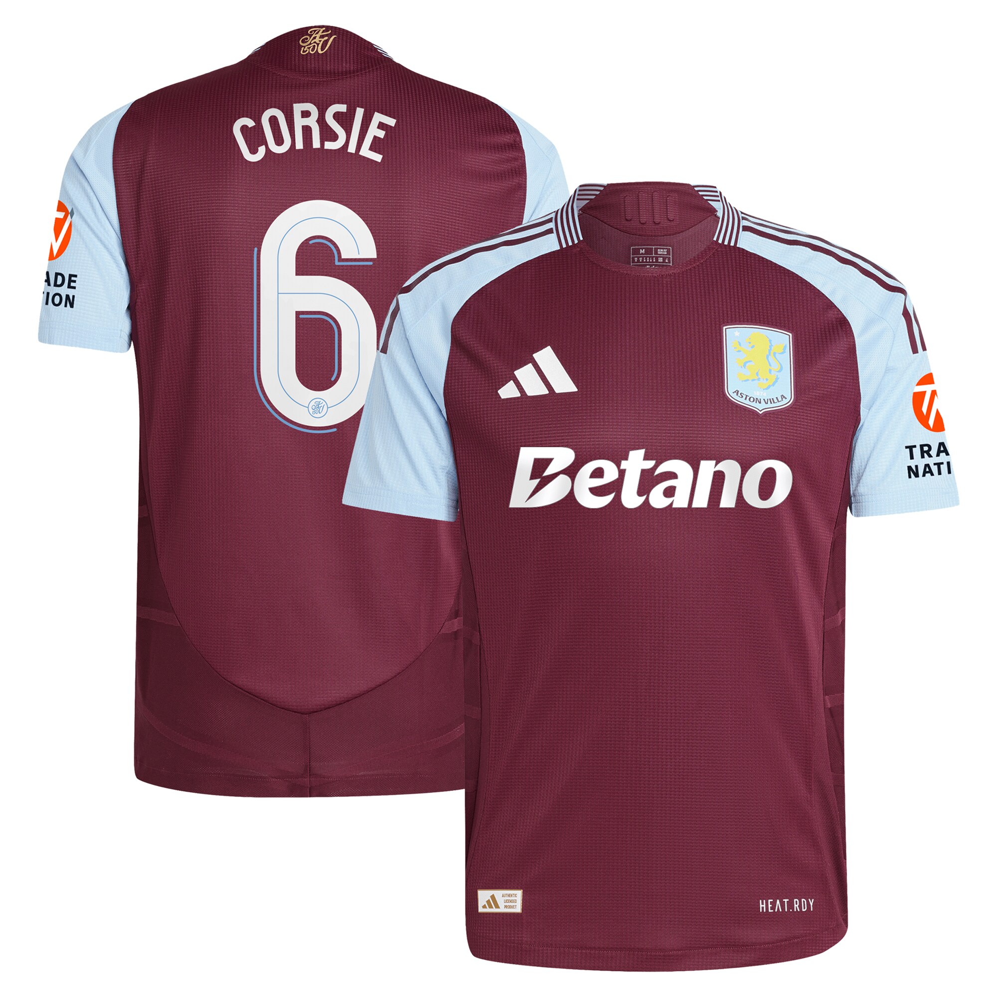 aston villa adidas home authentic shirt 2024-25 with corsie 6 cup printing Collection - Official Aston Villa Kits