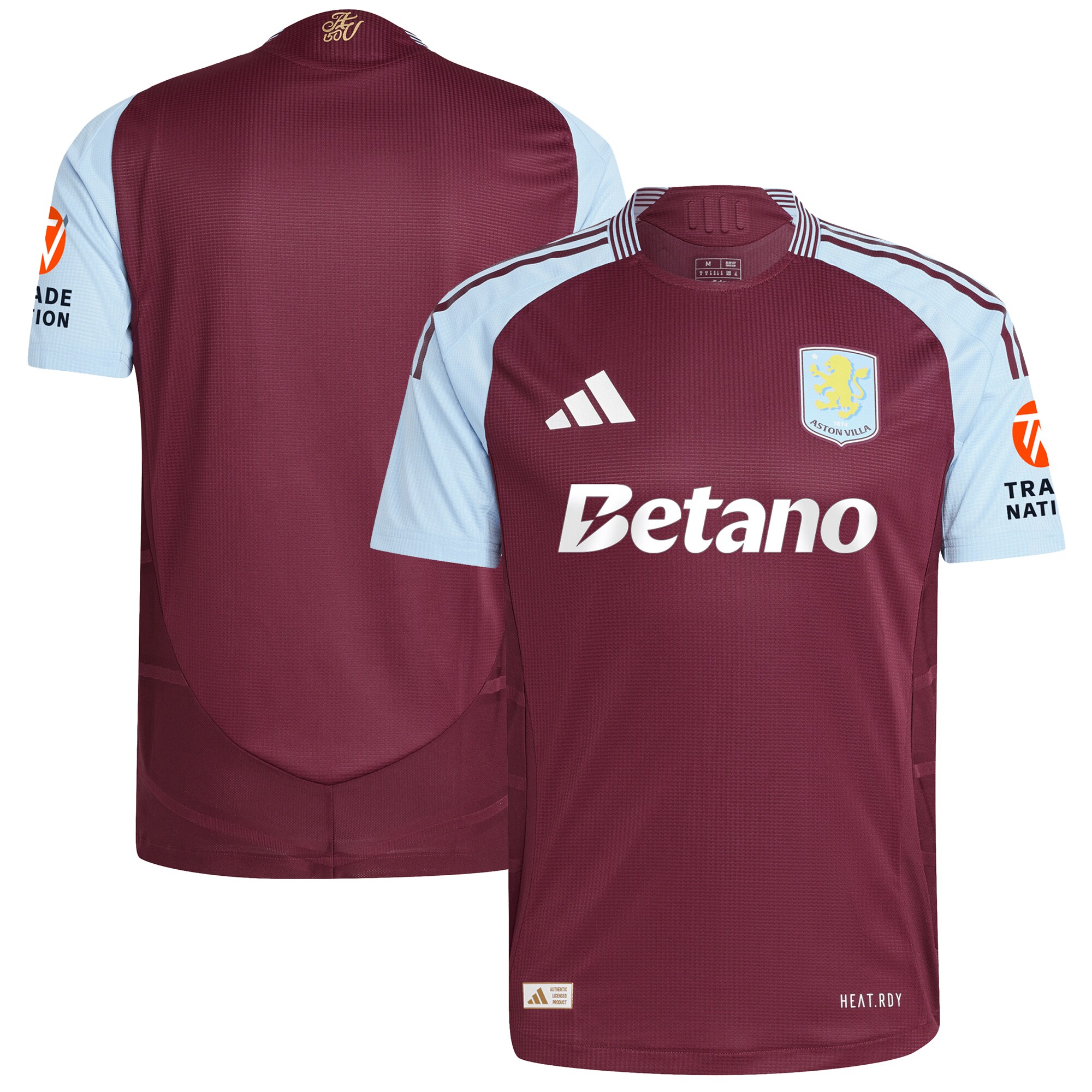 aston villa adidas home authentic shirt 2024-25 with custom printing Collection - Official Aston Villa Kits