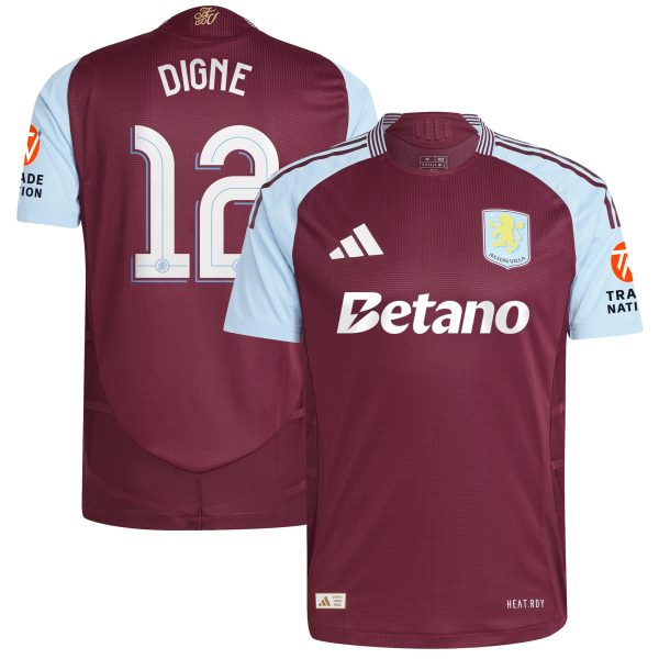 aston villa adidas home authentic shirt 2024-25 with digne 12 cup printing Collection - Official Aston Villa Kits