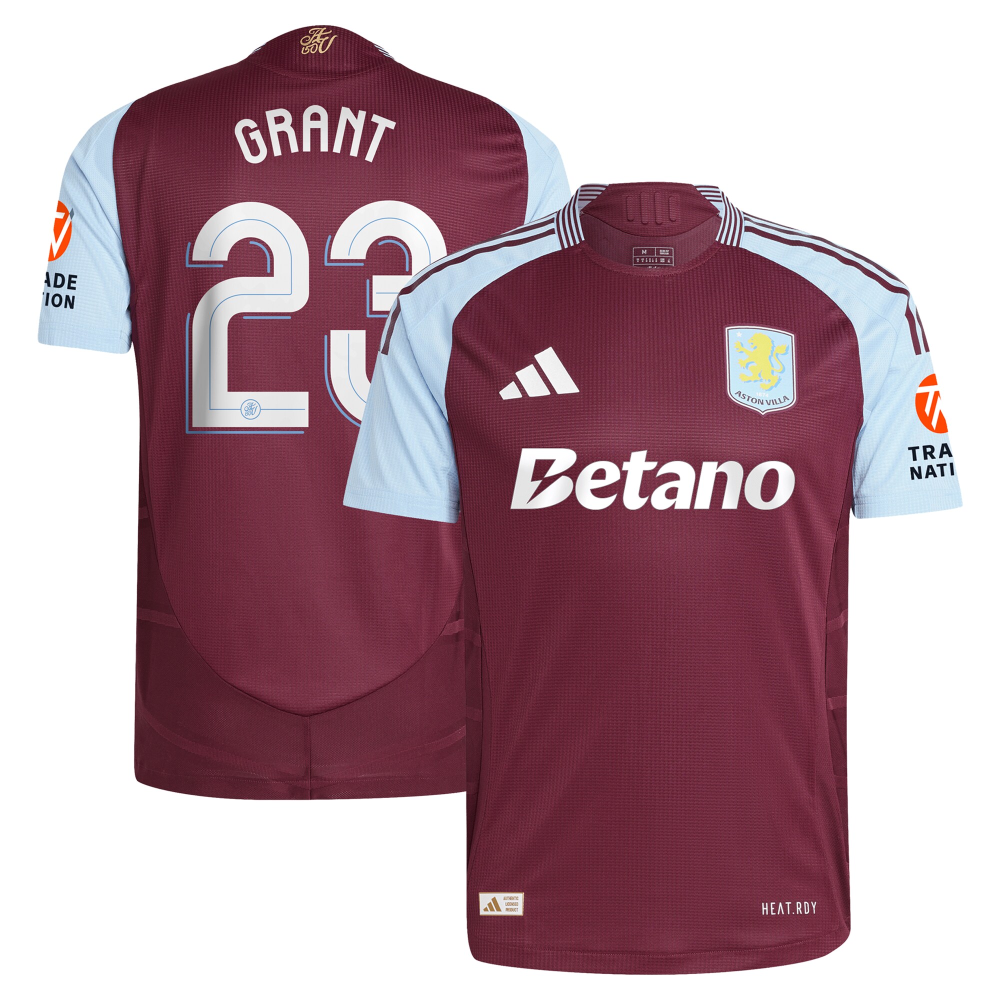 aston villa adidas home authentic shirt 2024-25 with grant 23 cup printing Collection - Official Aston Villa Kits