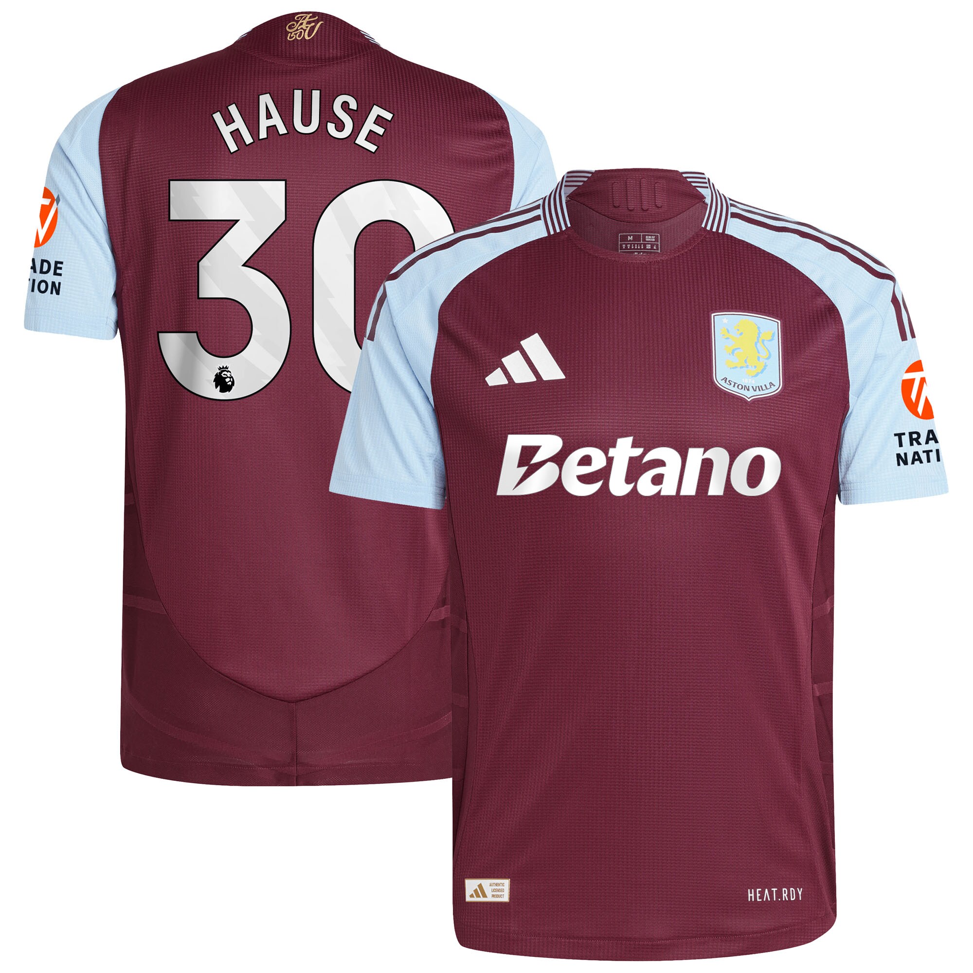 aston villa adidas home authentic shirt 2024-25 with hause 30 printing Collection - Official Aston Villa Kits