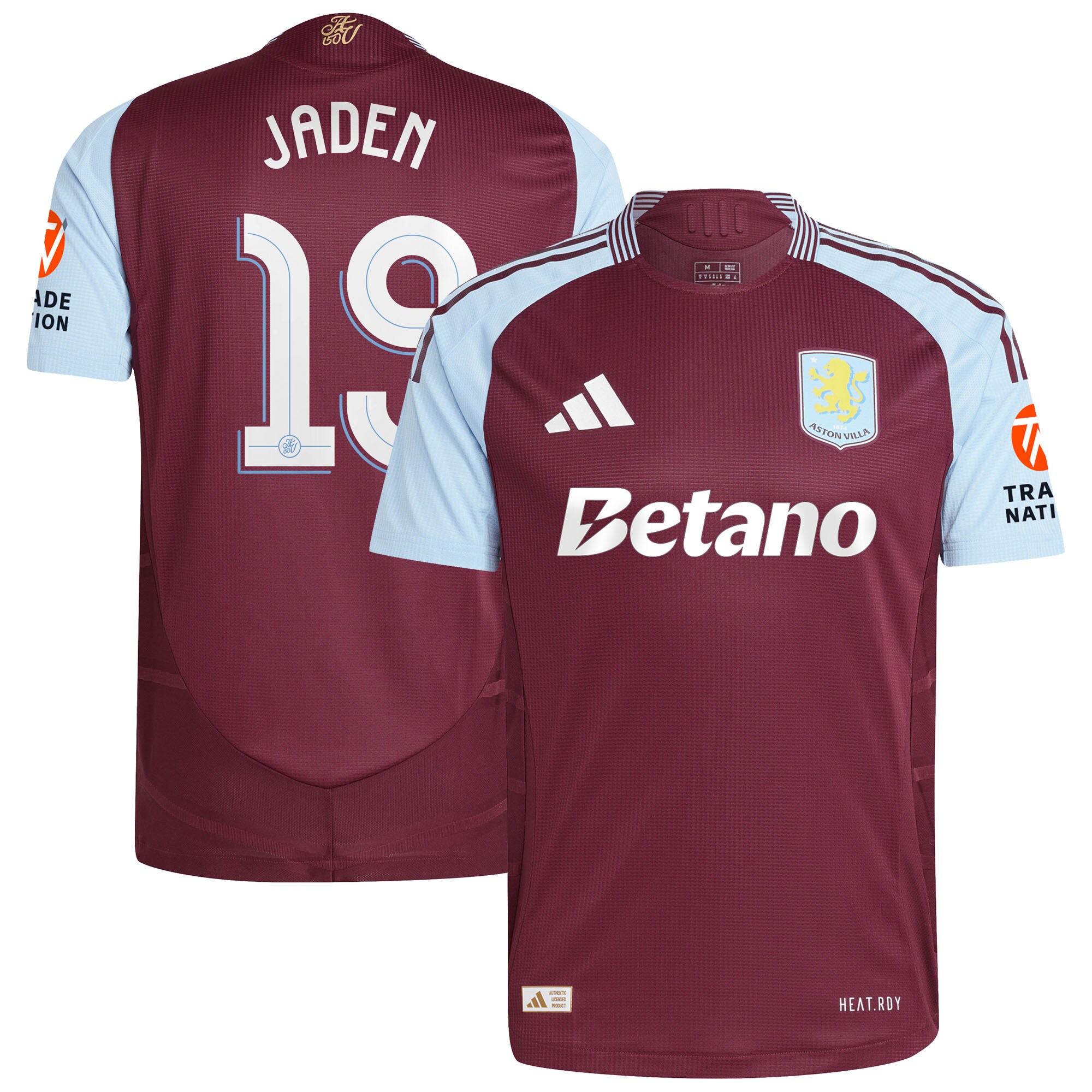 aston villa adidas home authentic shirt 2024-25 with jaden 19 cup printing Collection - Official Aston Villa Kits
